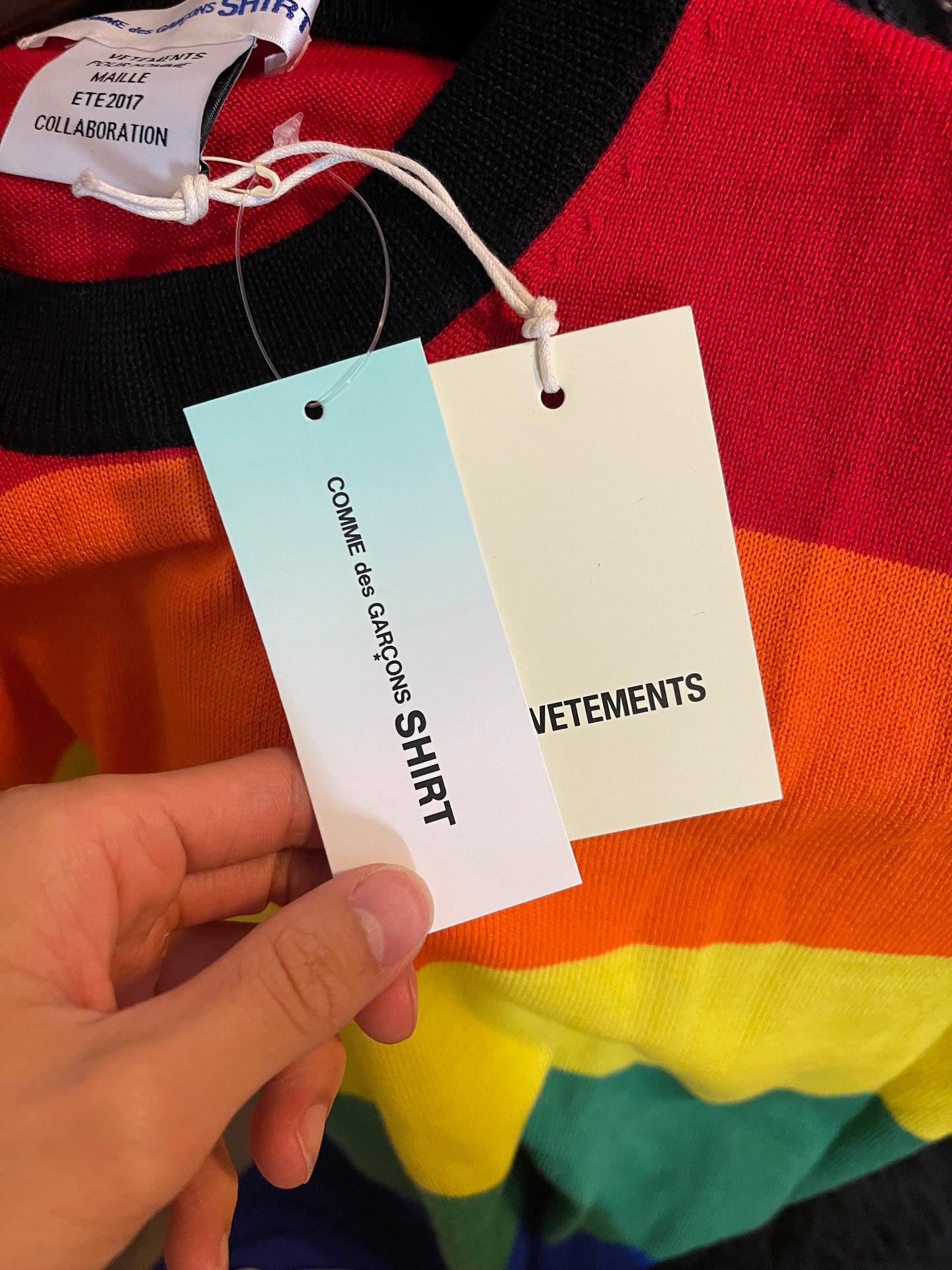 Vetements AW17 Comme des garçons pride long sleeve
