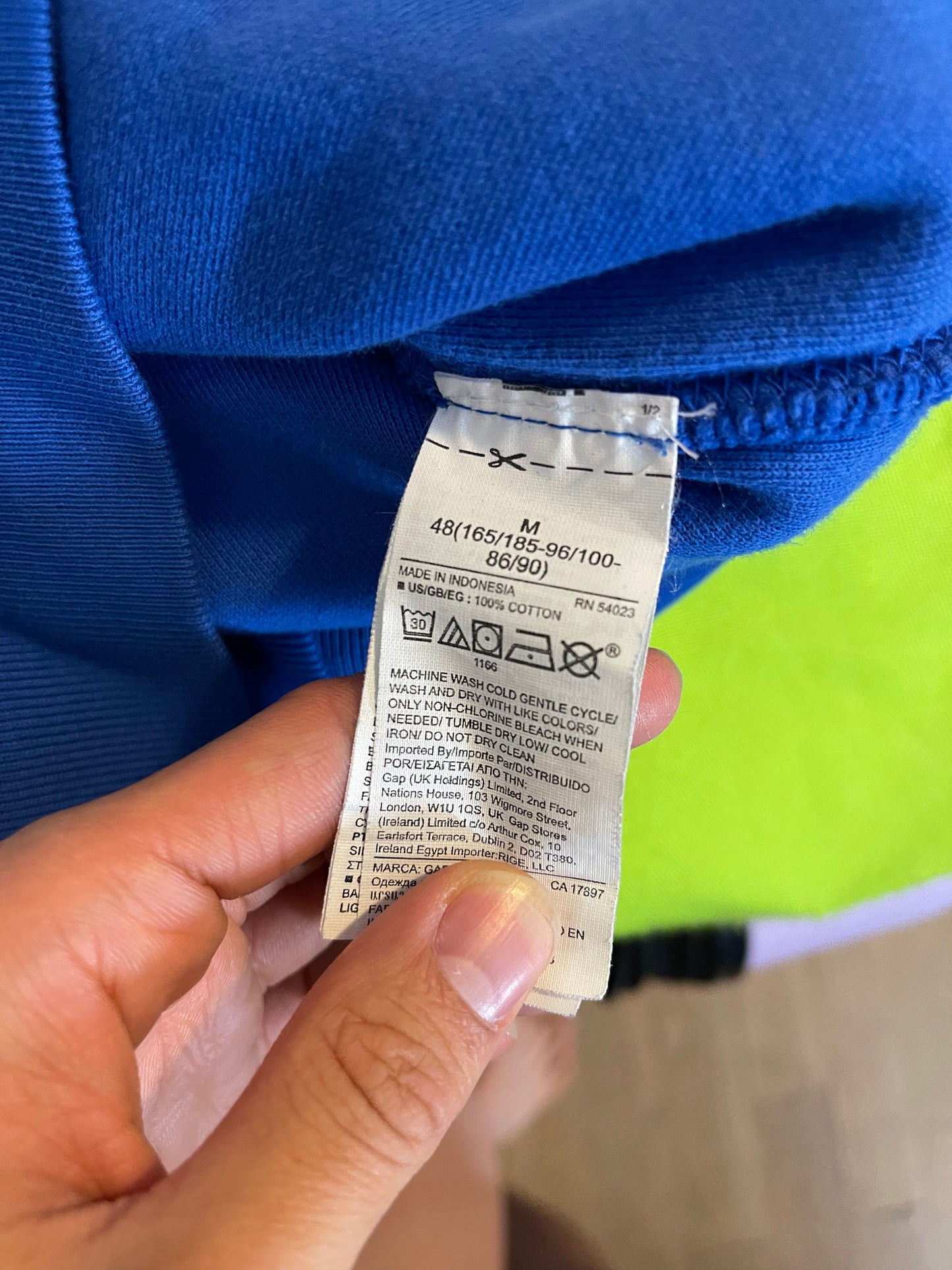 Yeezy gap cropped blue hoodie