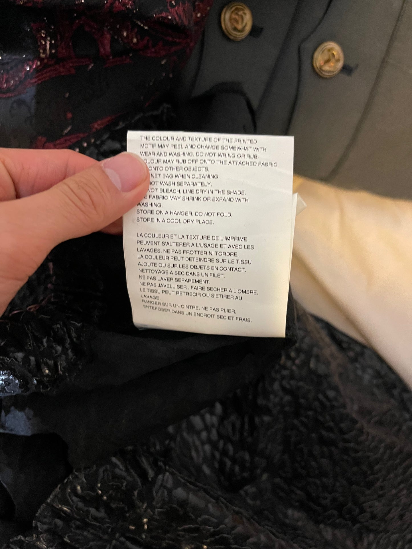 Comme des garçons homme plus croc faux leather
