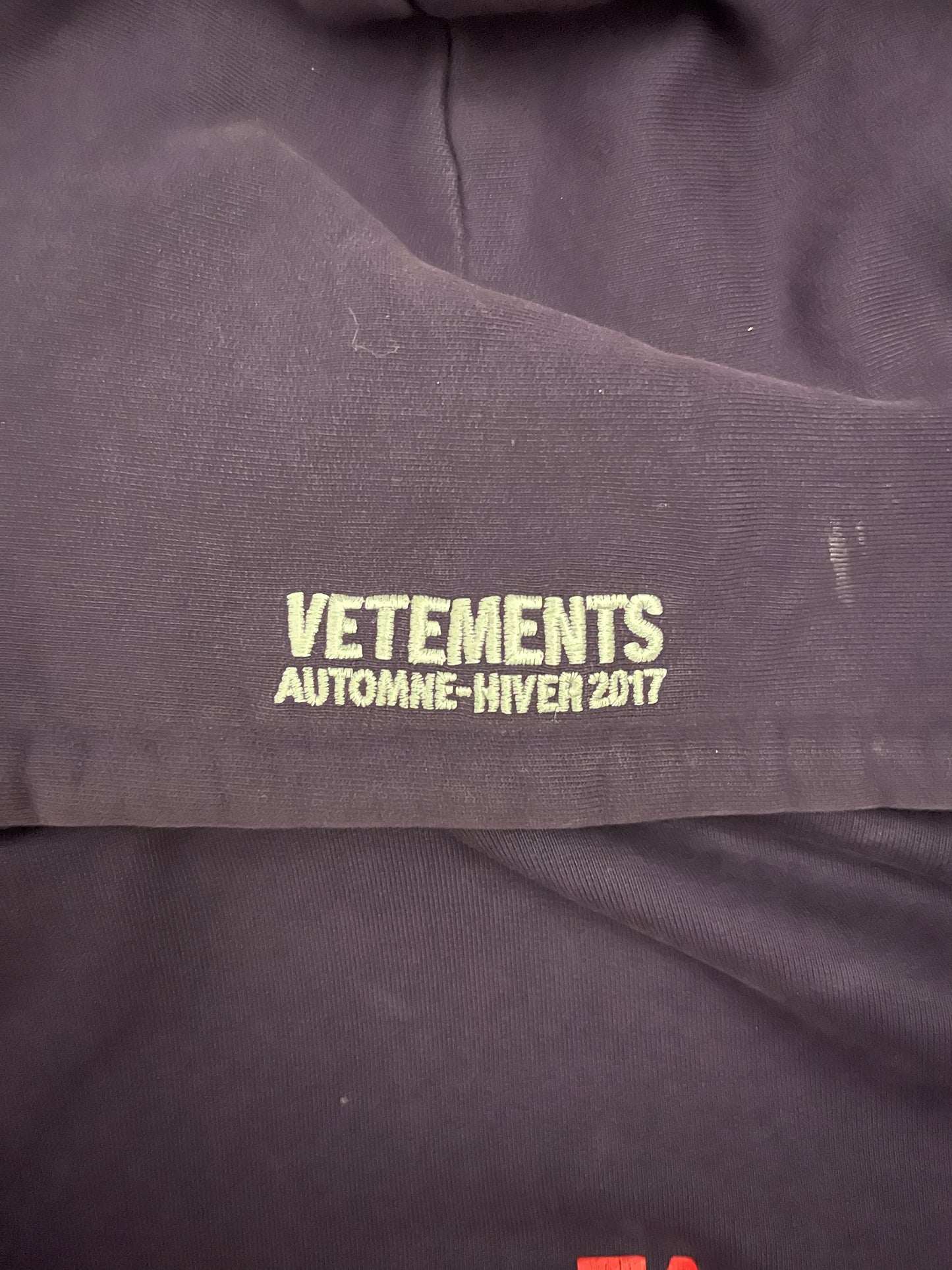 Vetements homme aw16 sexual fantasy hoodie