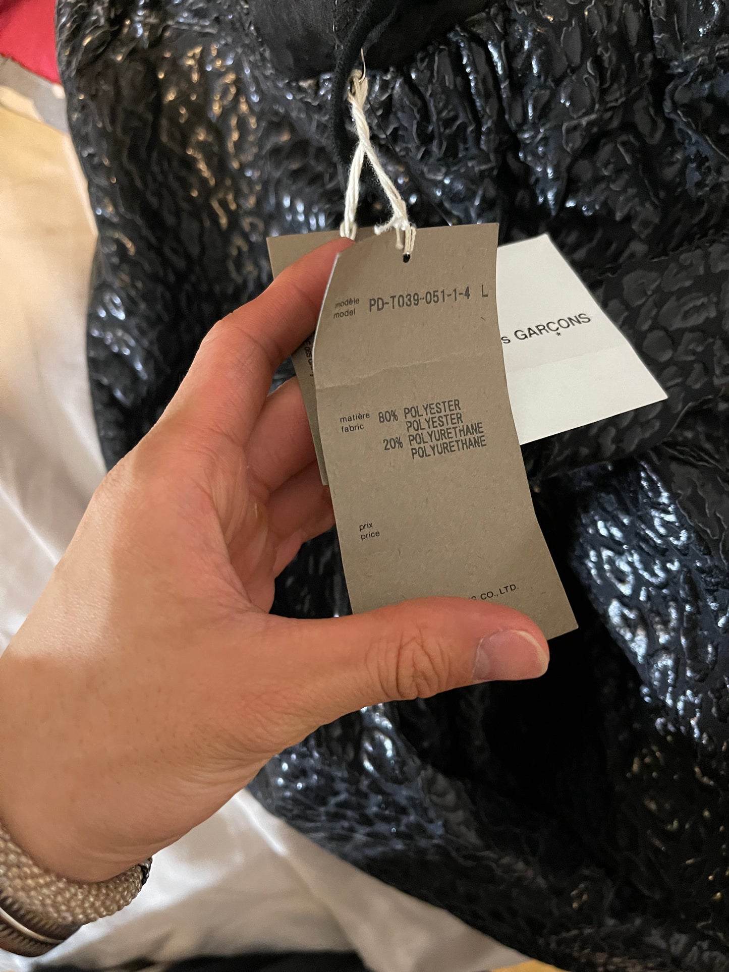Comme des garçons homme plus croc faux leather