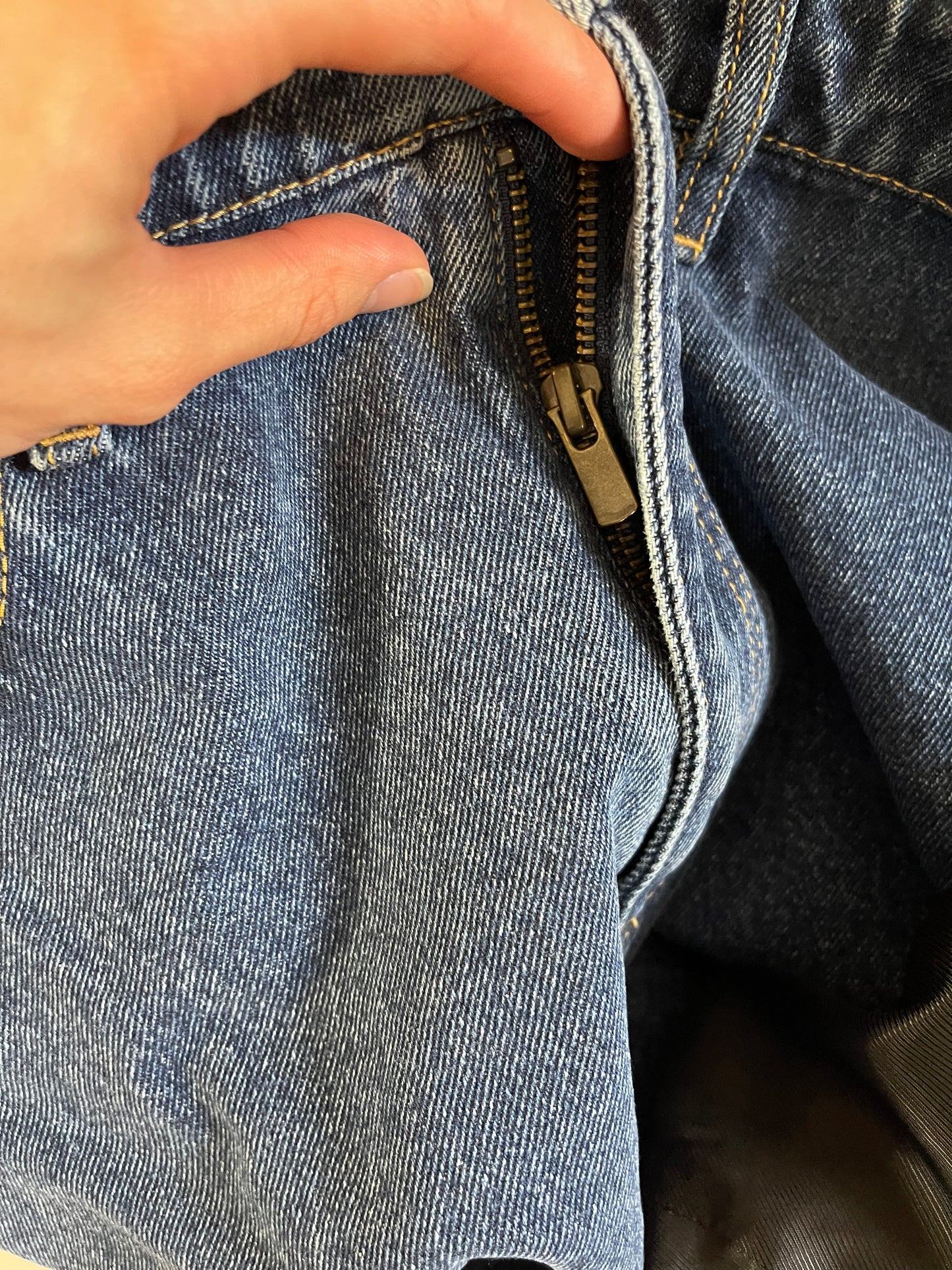 Y project double trouser denim hybrid pants