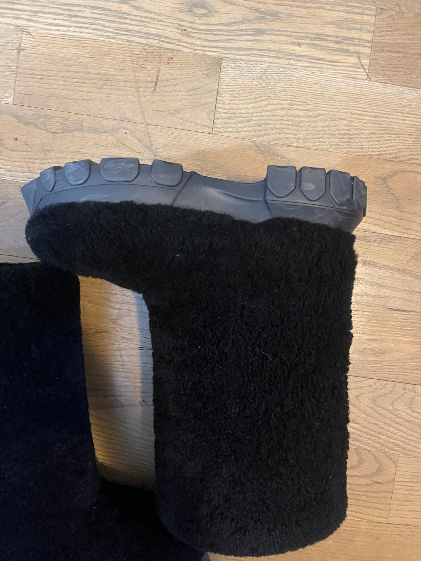 Rick Owens lunar shearling boot