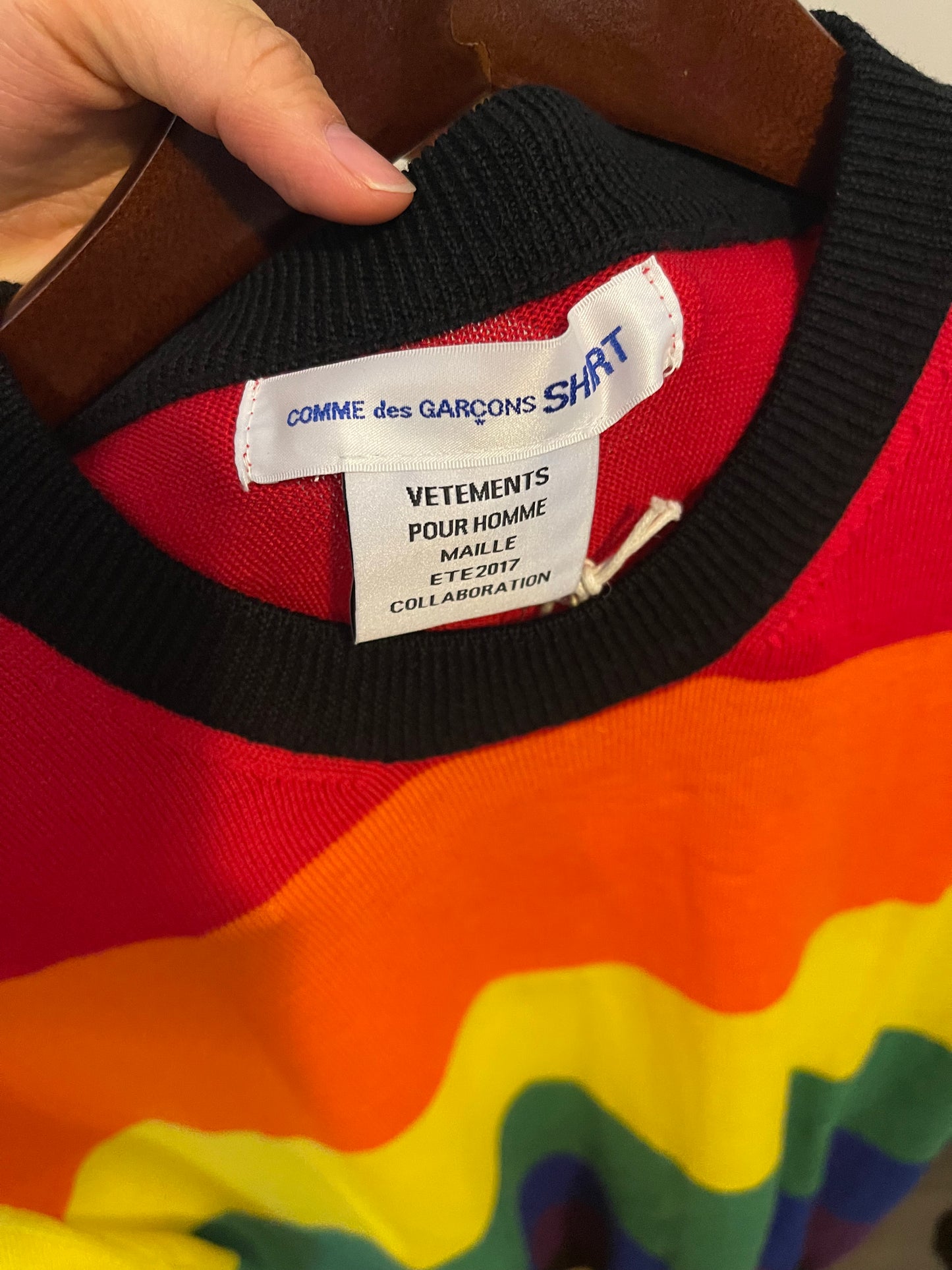 Vetements AW17 Comme des garçons pride long sleeve