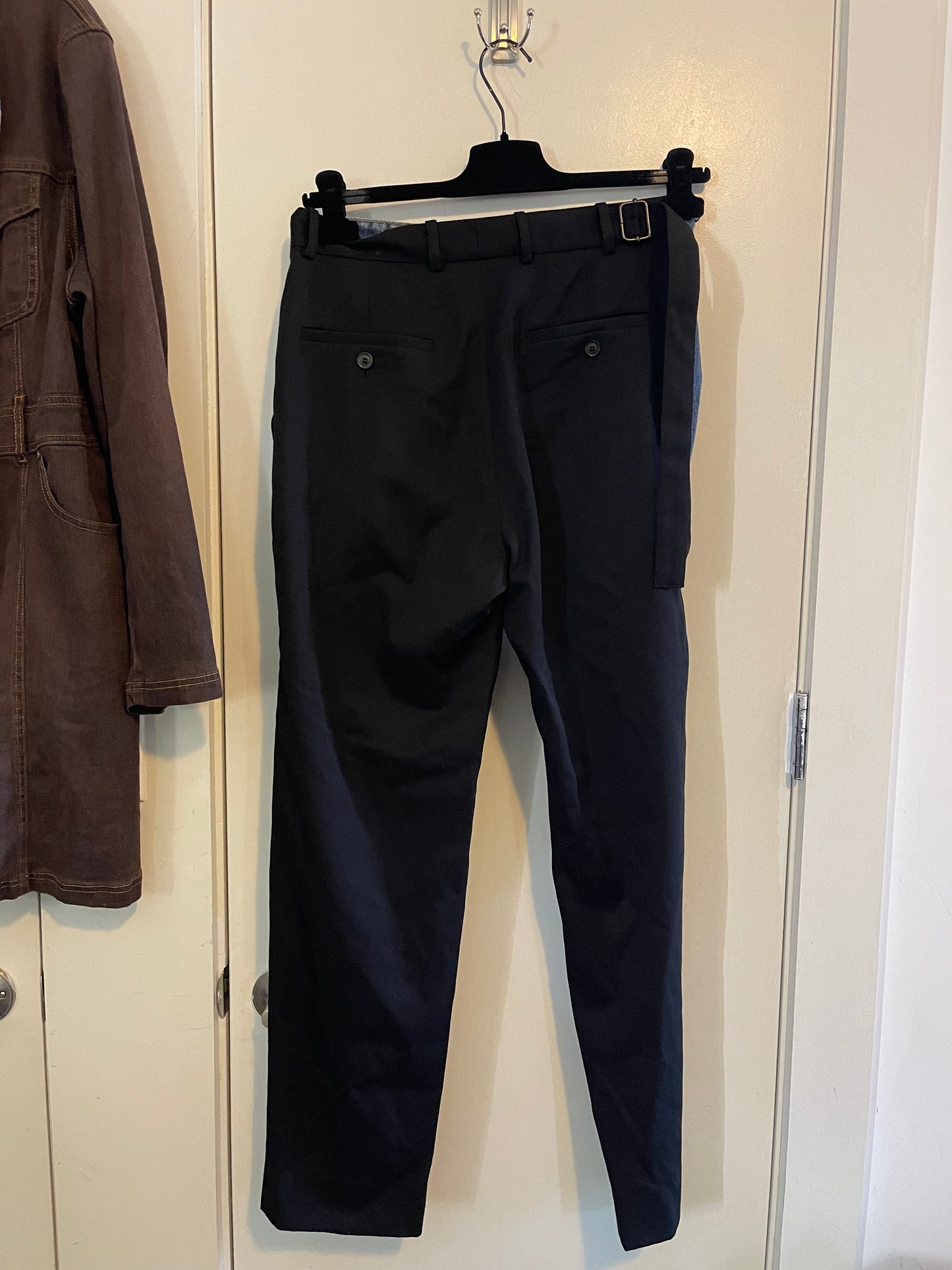 Y project double trouser denim hybrid pants