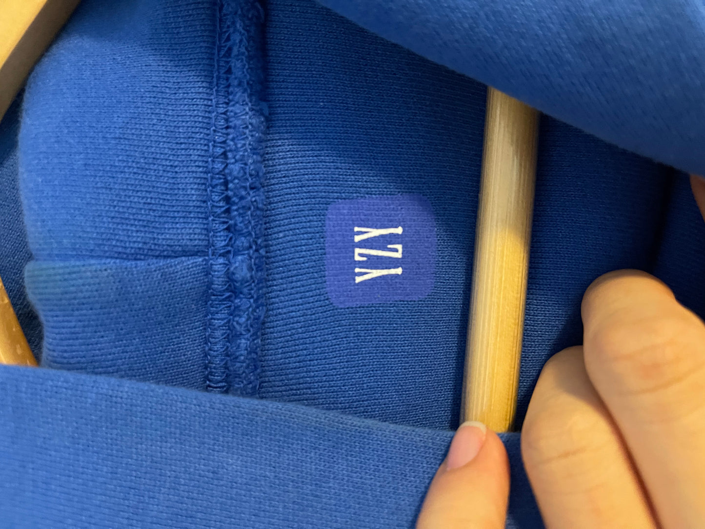 Yeezy gap cropped blue hoodie