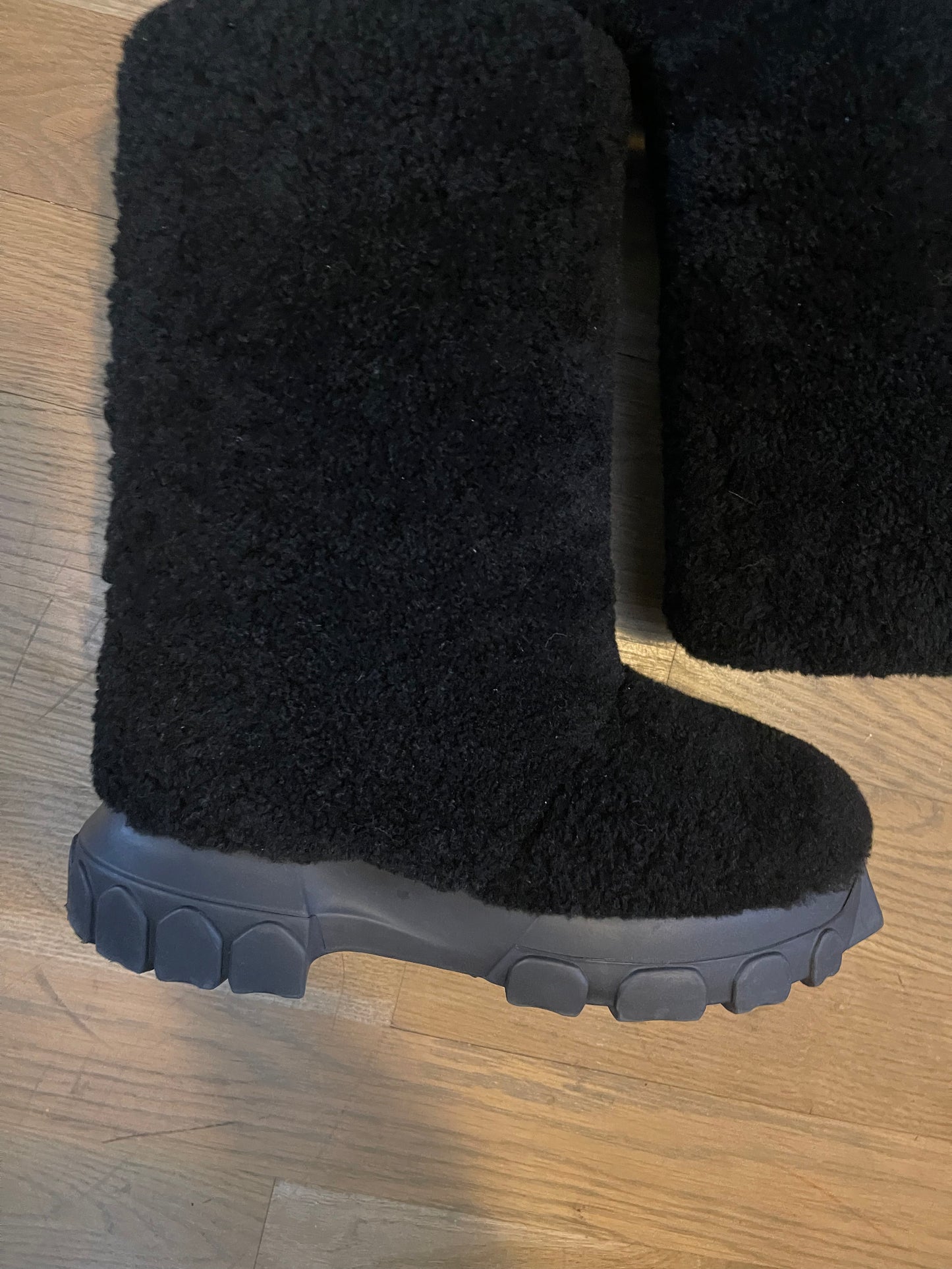 Rick Owens lunar shearling boot