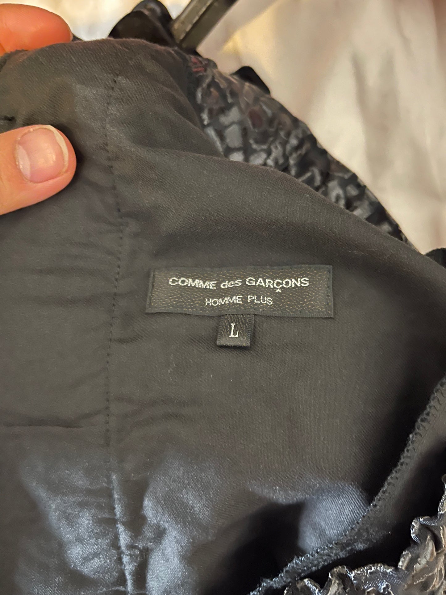 Comme des garçons homme plus croc faux leather