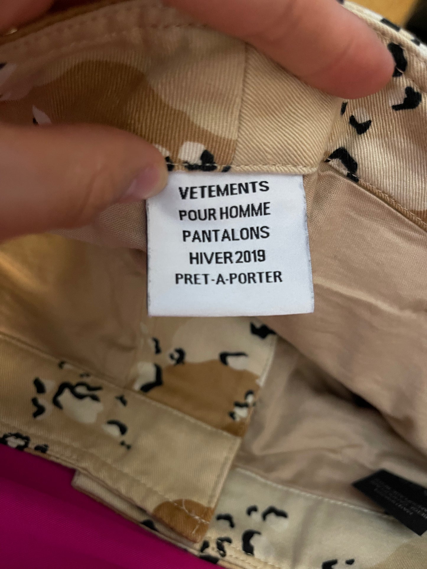 Vetements AW18 laser cut pants