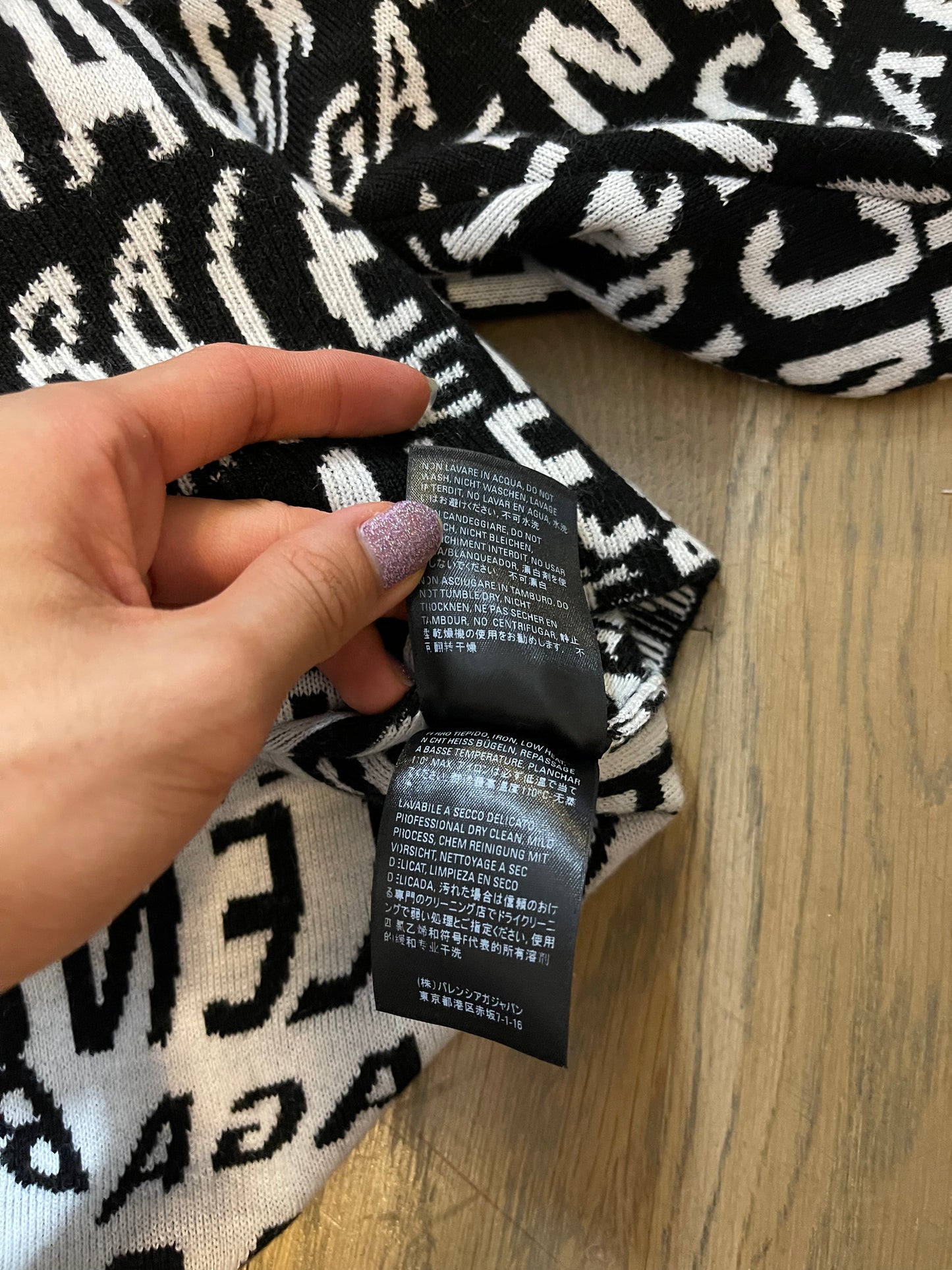 Balenciaga turtle neck logo mania sweater