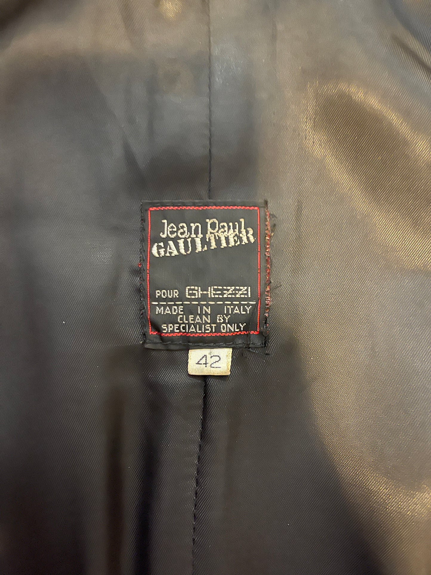 Jean Paul gaultier 85AW Russian constructivist leather coat