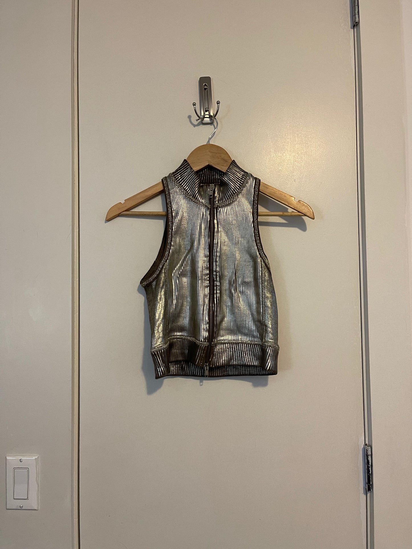 Vintage metallic vest