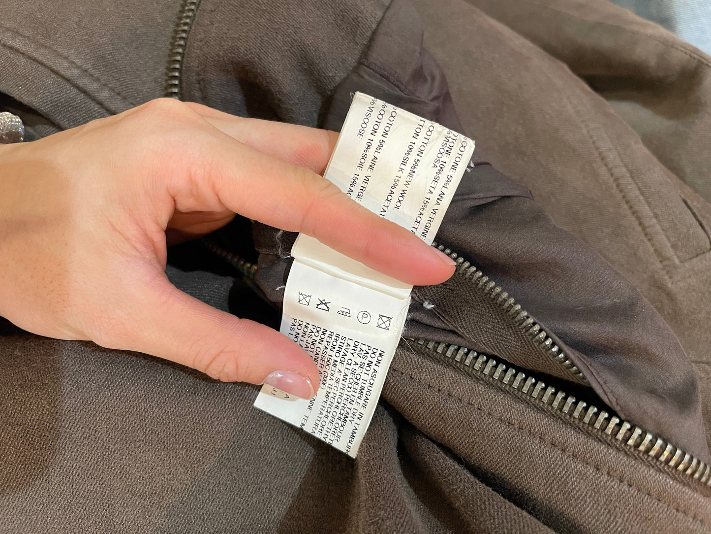 Rick Owens intarsia suede leather jacket
