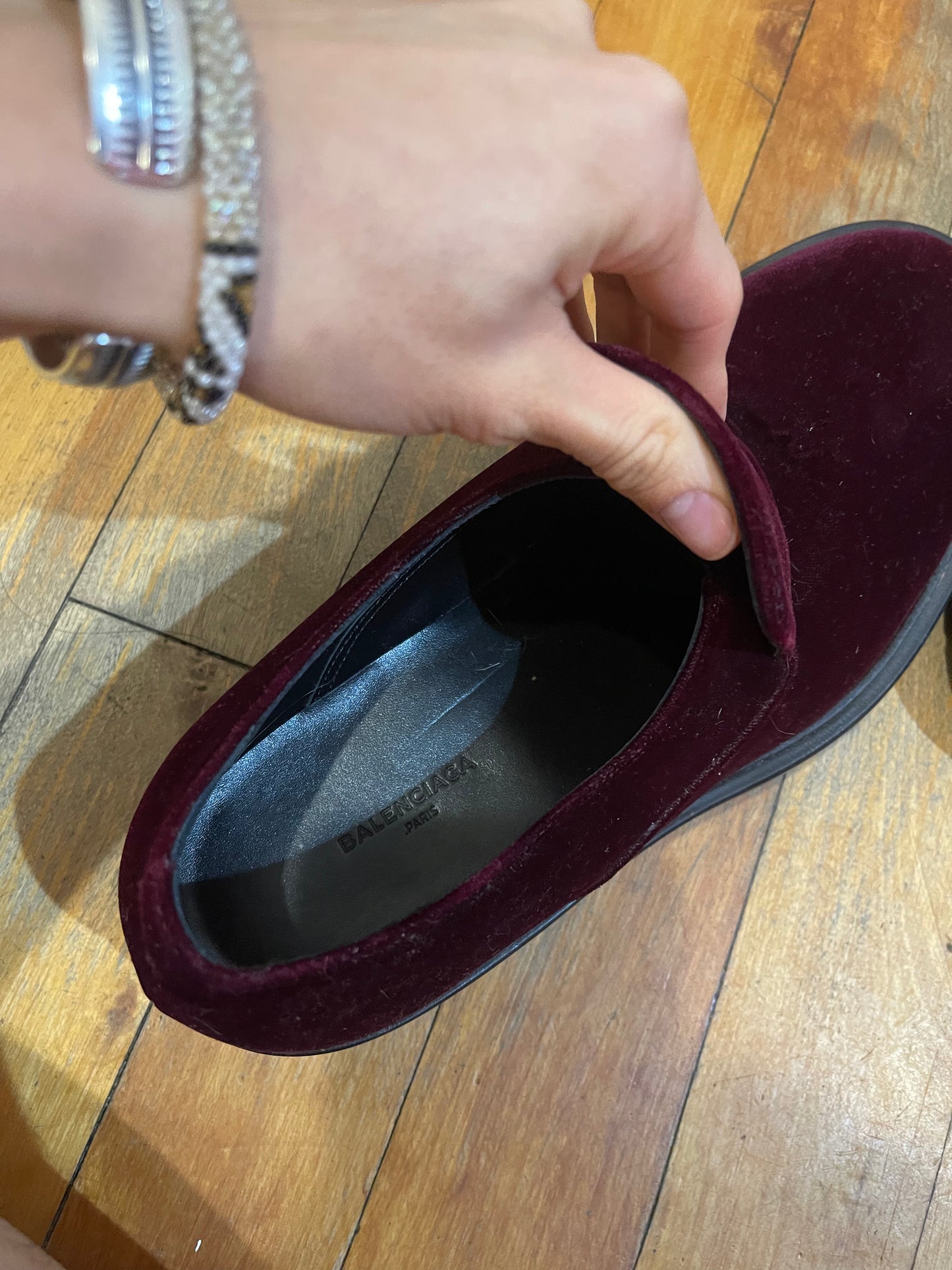 Balenciaga SS17 red loafer vibram