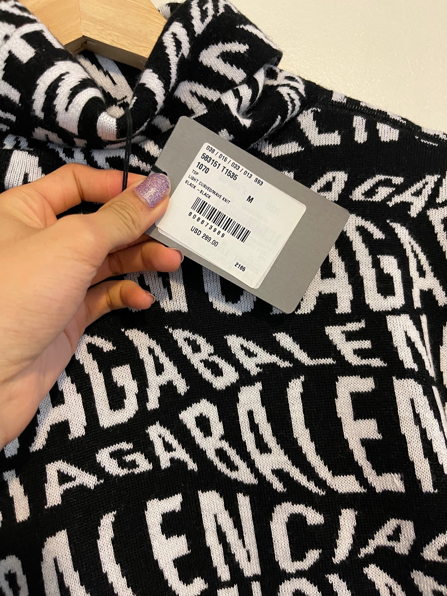 Balenciaga turtle neck logo mania sweater
