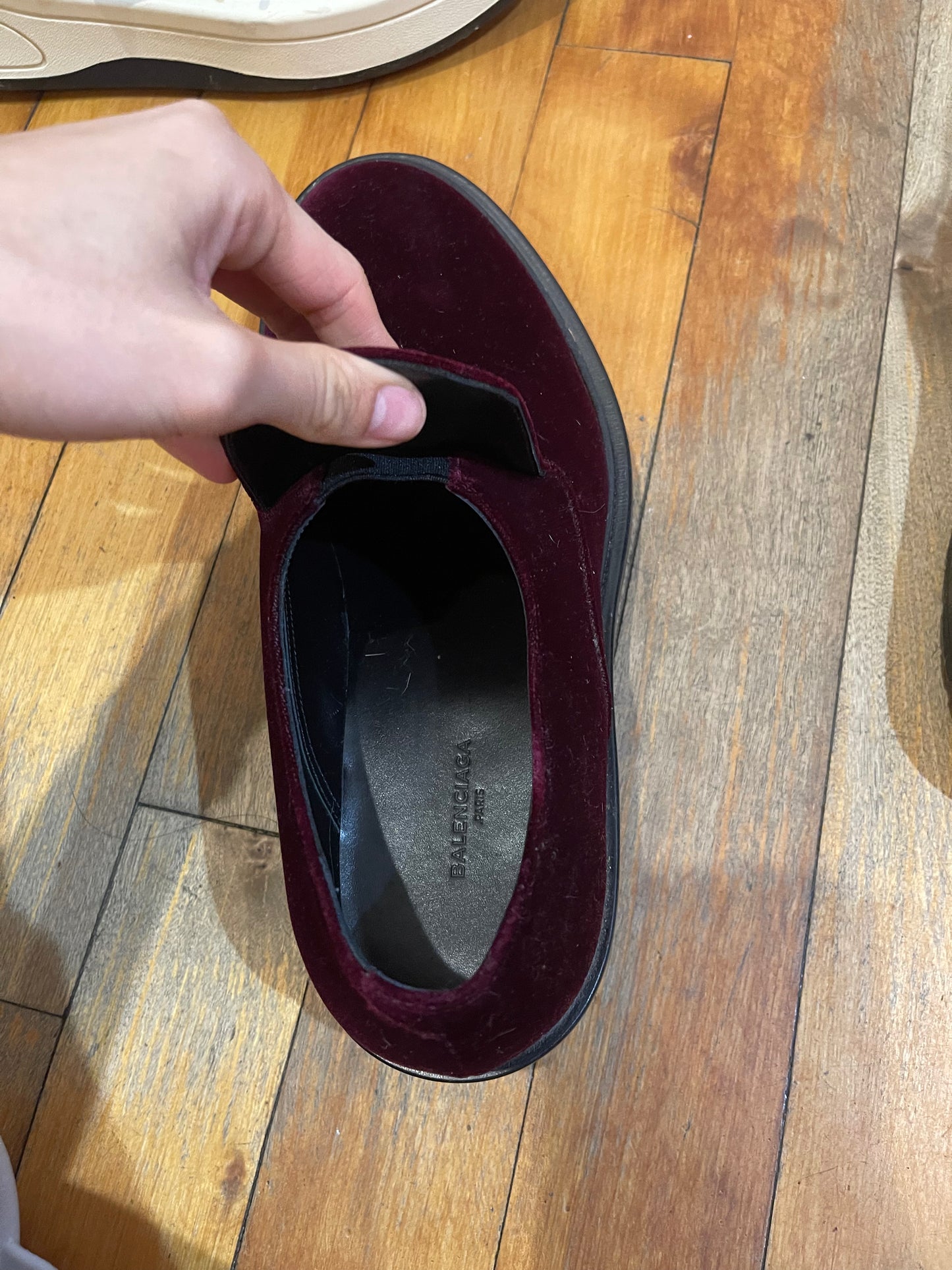 Balenciaga SS17 red loafer vibram