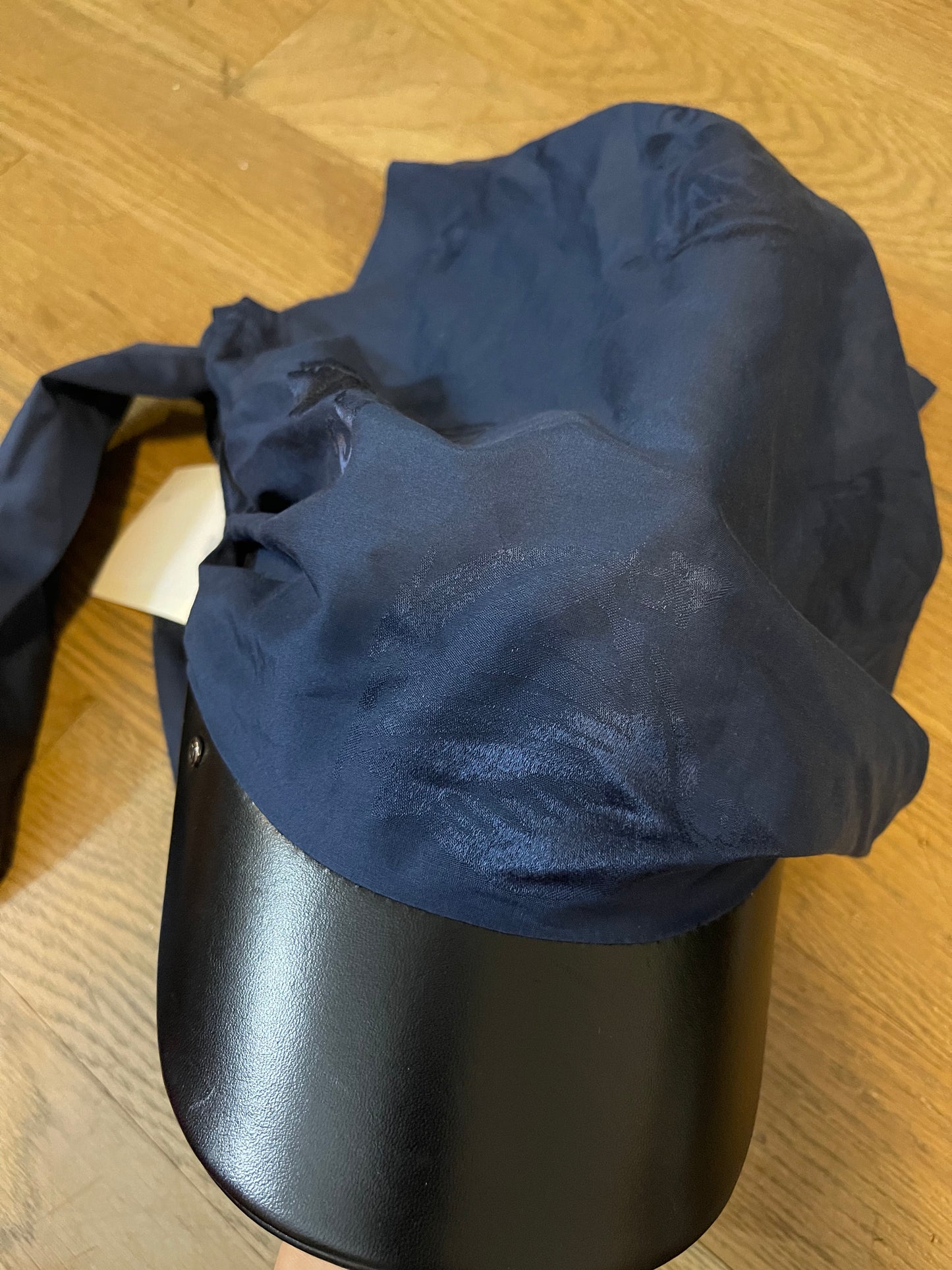 Lanvin SS20 navy scarf hat