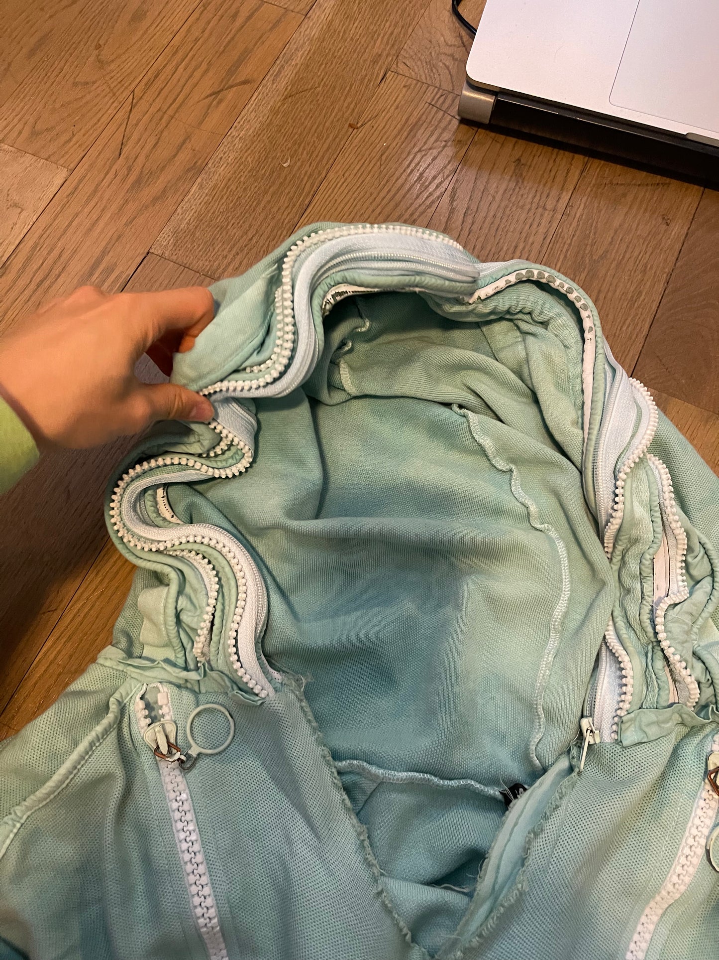 Raf Simons SS05 tactical multi zip hoodie