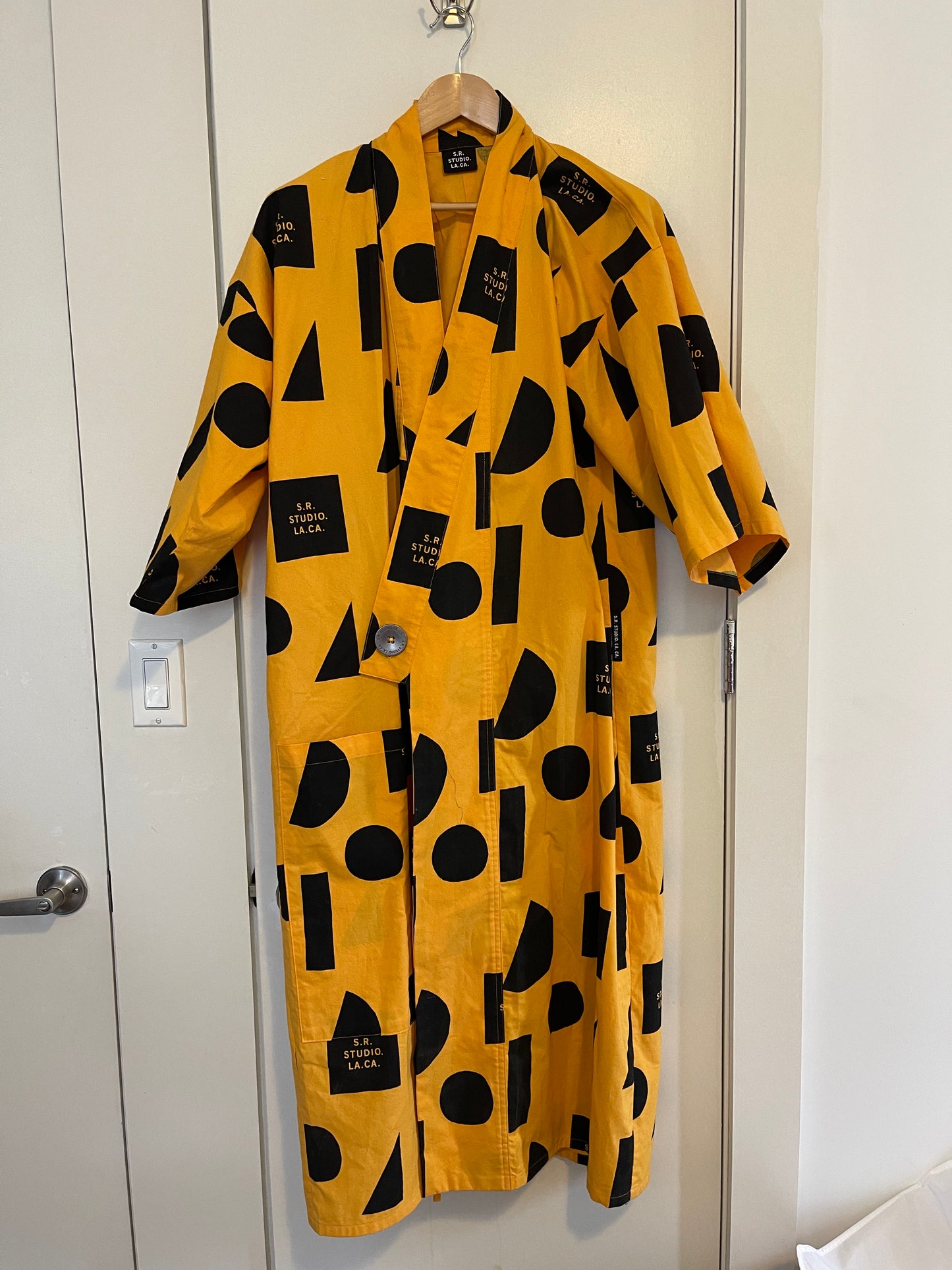 Sterling Ruby Sample Logo kimono coat
