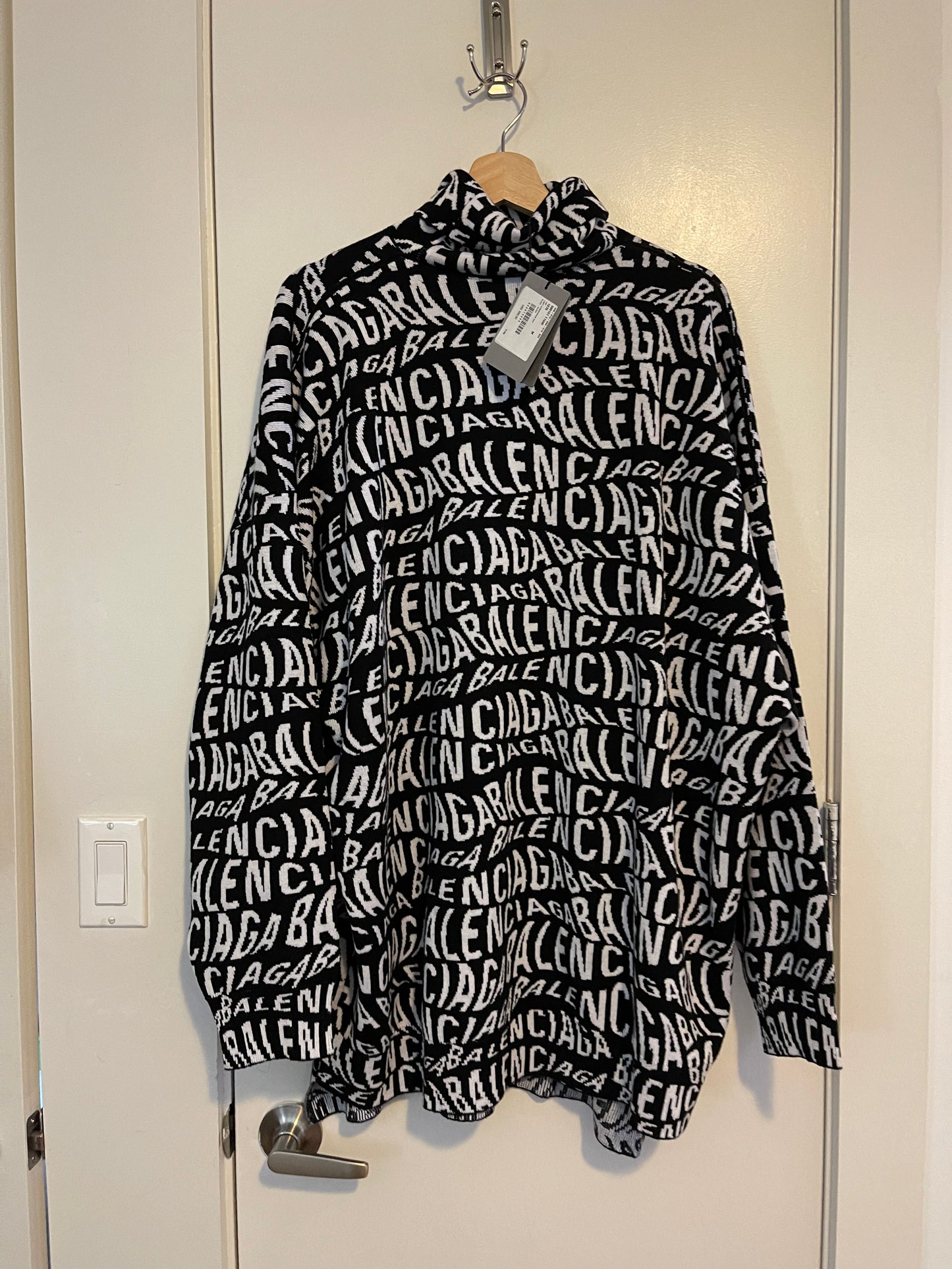 Balenciaga turtle neck logo mania sweater