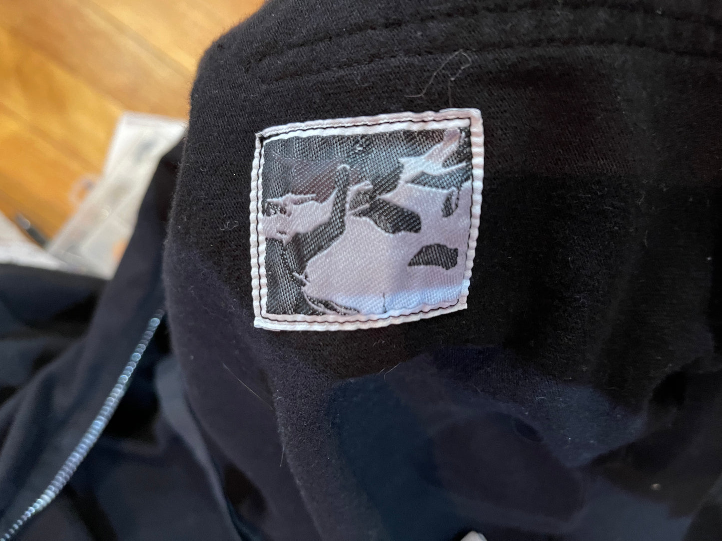 Rick Owens black gimp hoodie