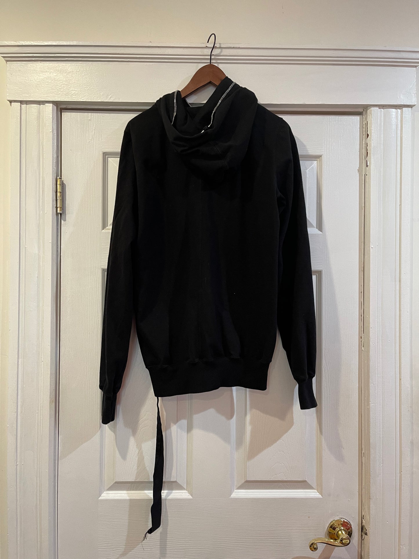 Rick Owens black gimp hoodie