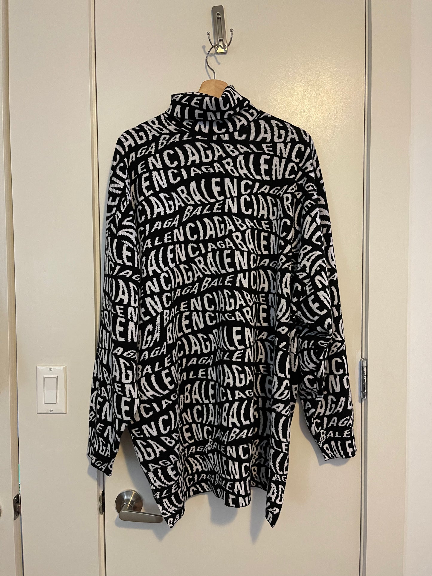 Balenciaga turtle neck logo mania sweater