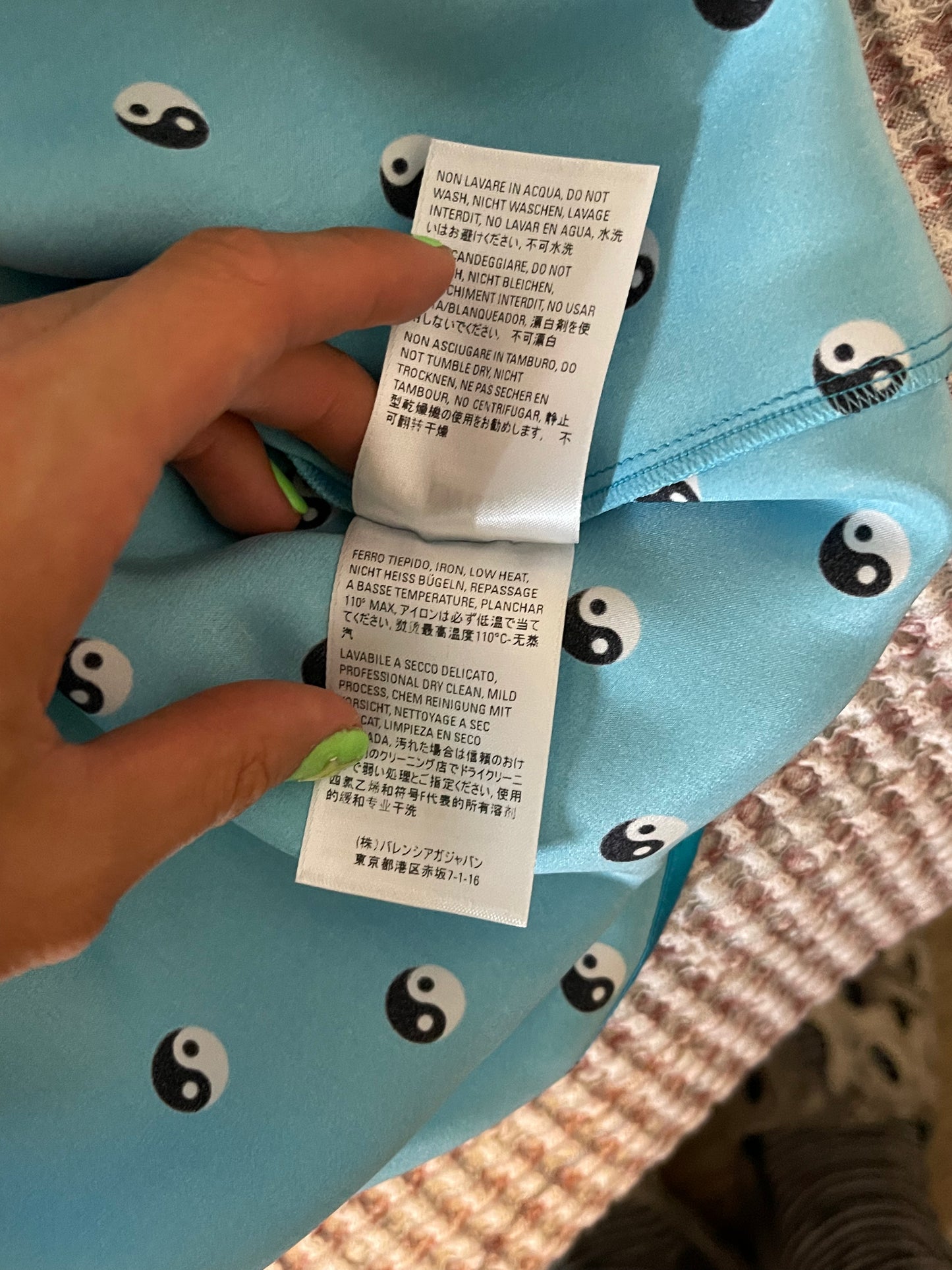 Balenciaga ying Yang all over print blouse shirt