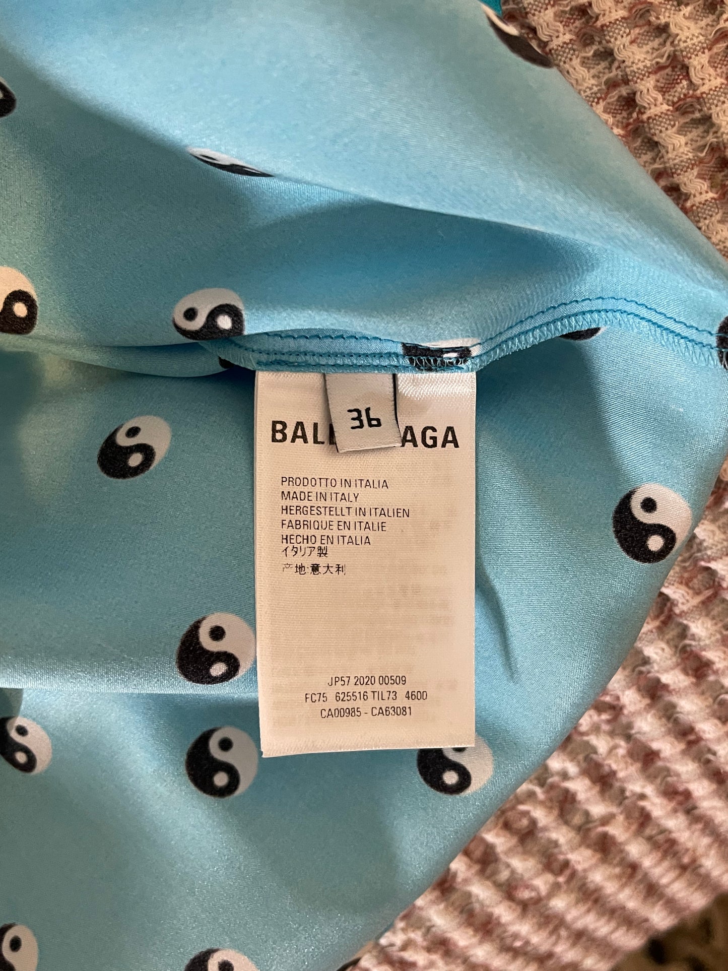 Balenciaga ying Yang all over print blouse shirt