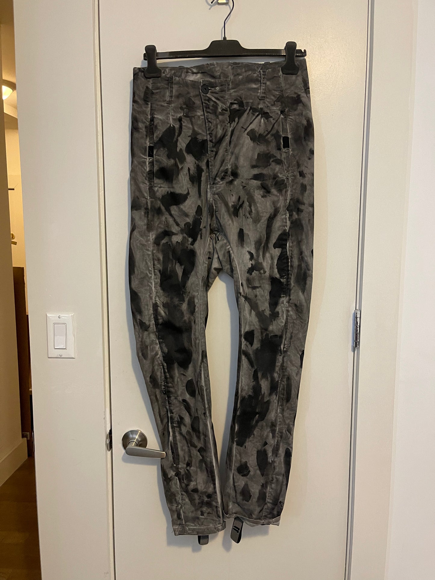 Boris bidjan Saberi painted effect pannts
