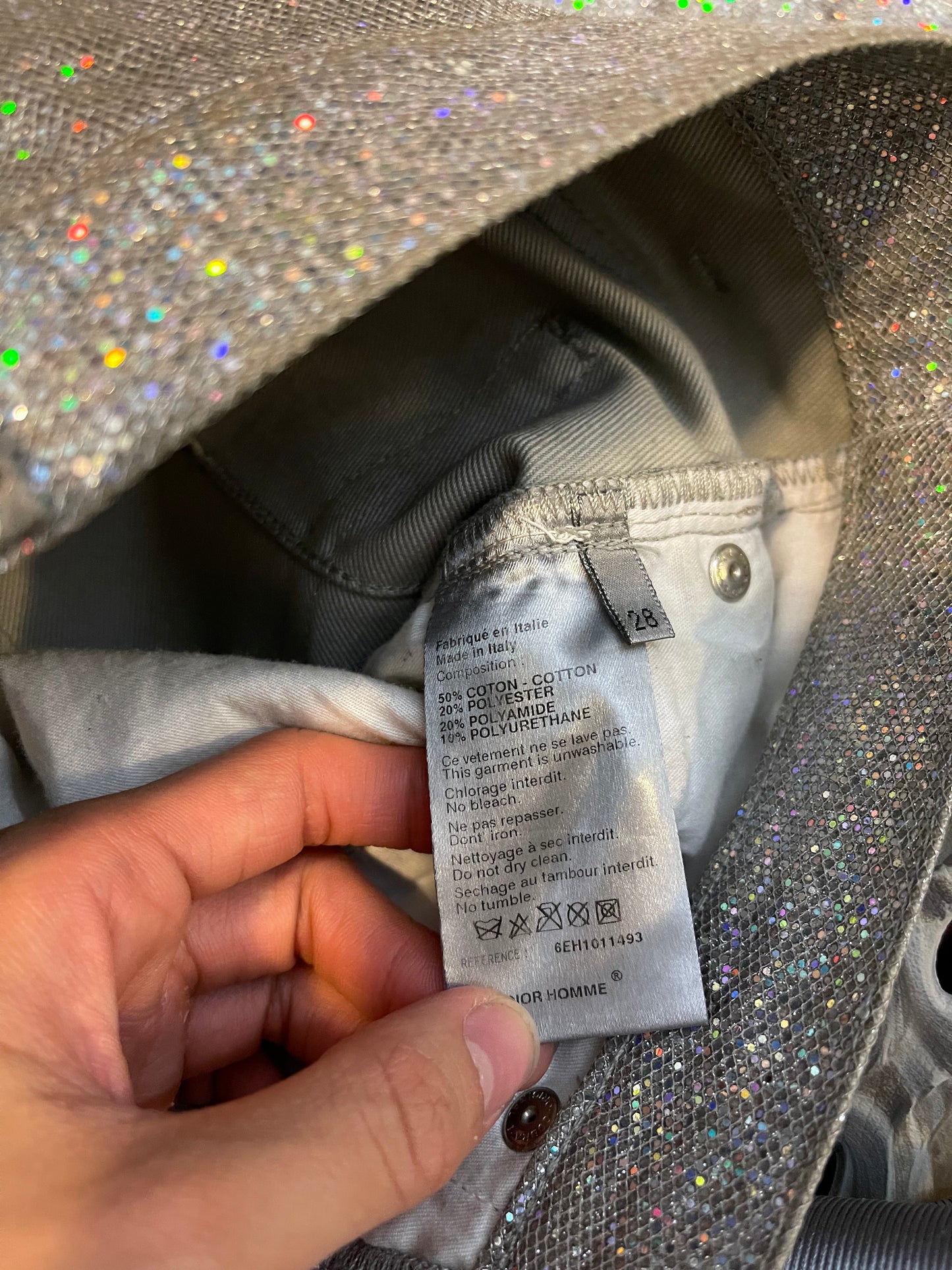 Dior SS06 glitter jeans
