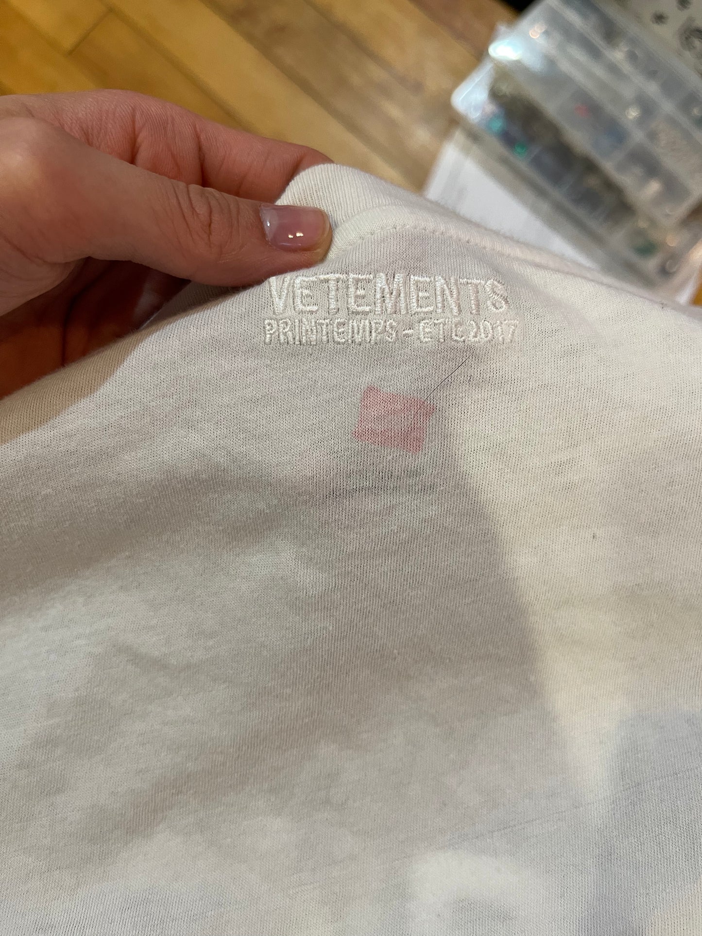 Vetements securite glued double layer shirt AW17