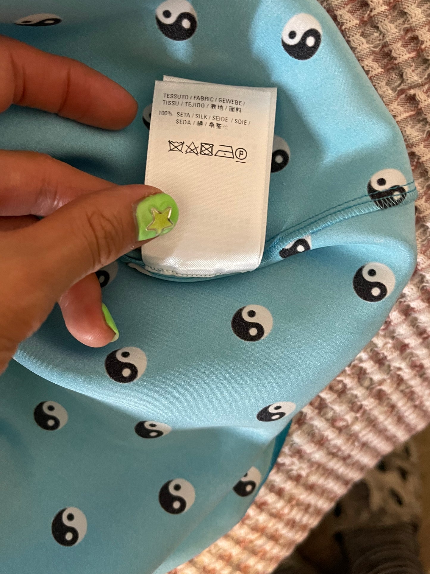 Balenciaga ying Yang all over print blouse shirt