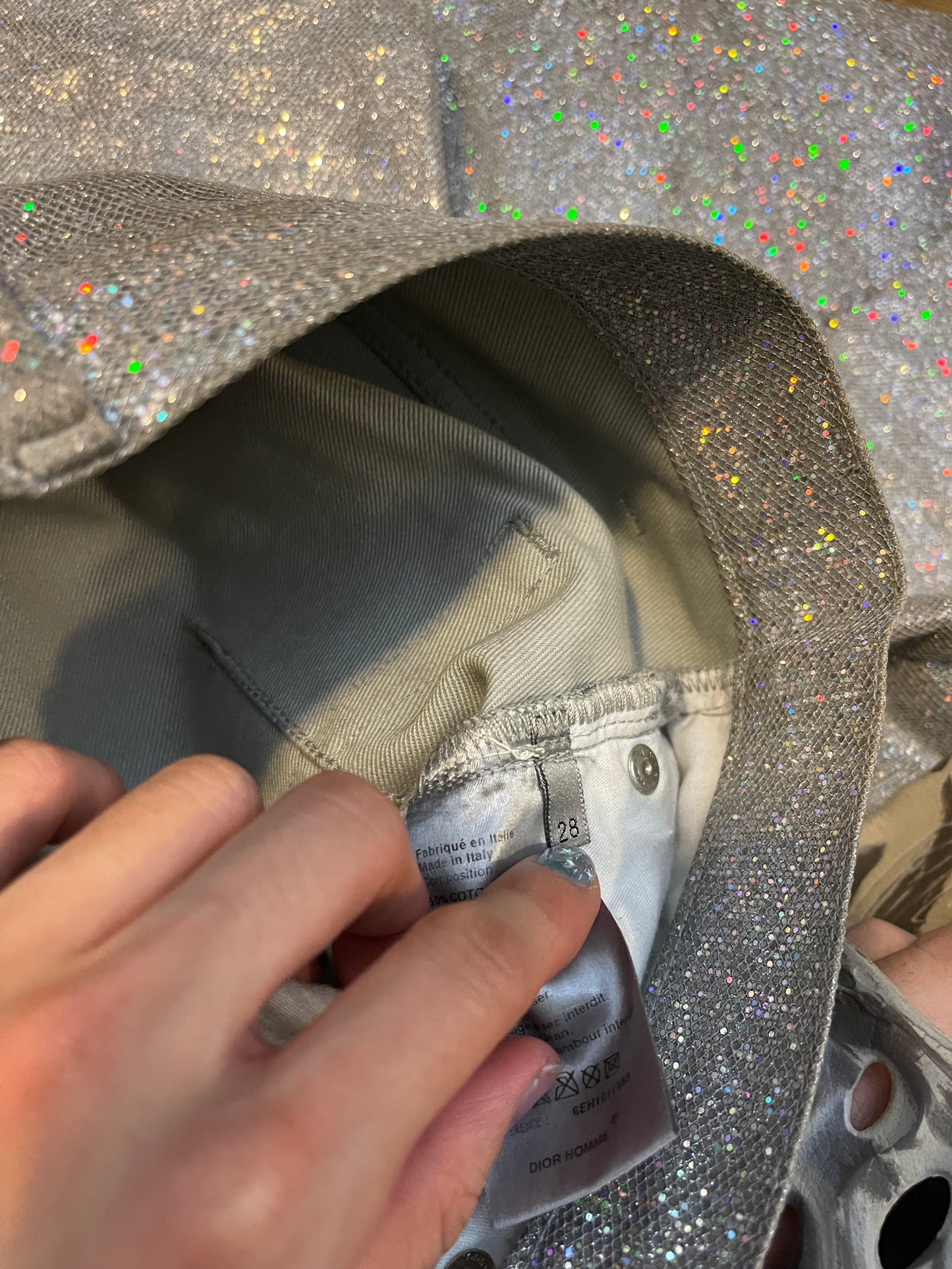 Dior SS06 glitter jeans