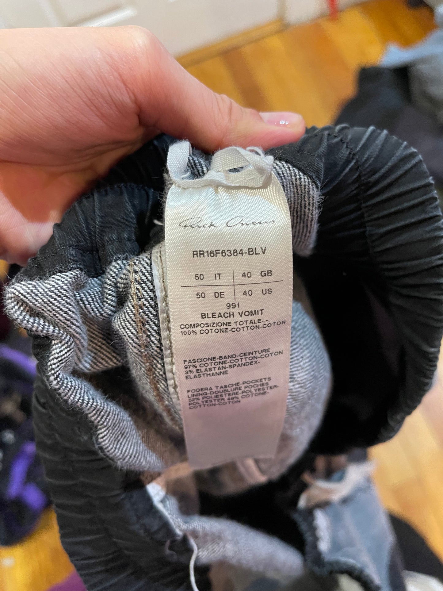 Rick Owens AW16 mastodon bleached vomit pods