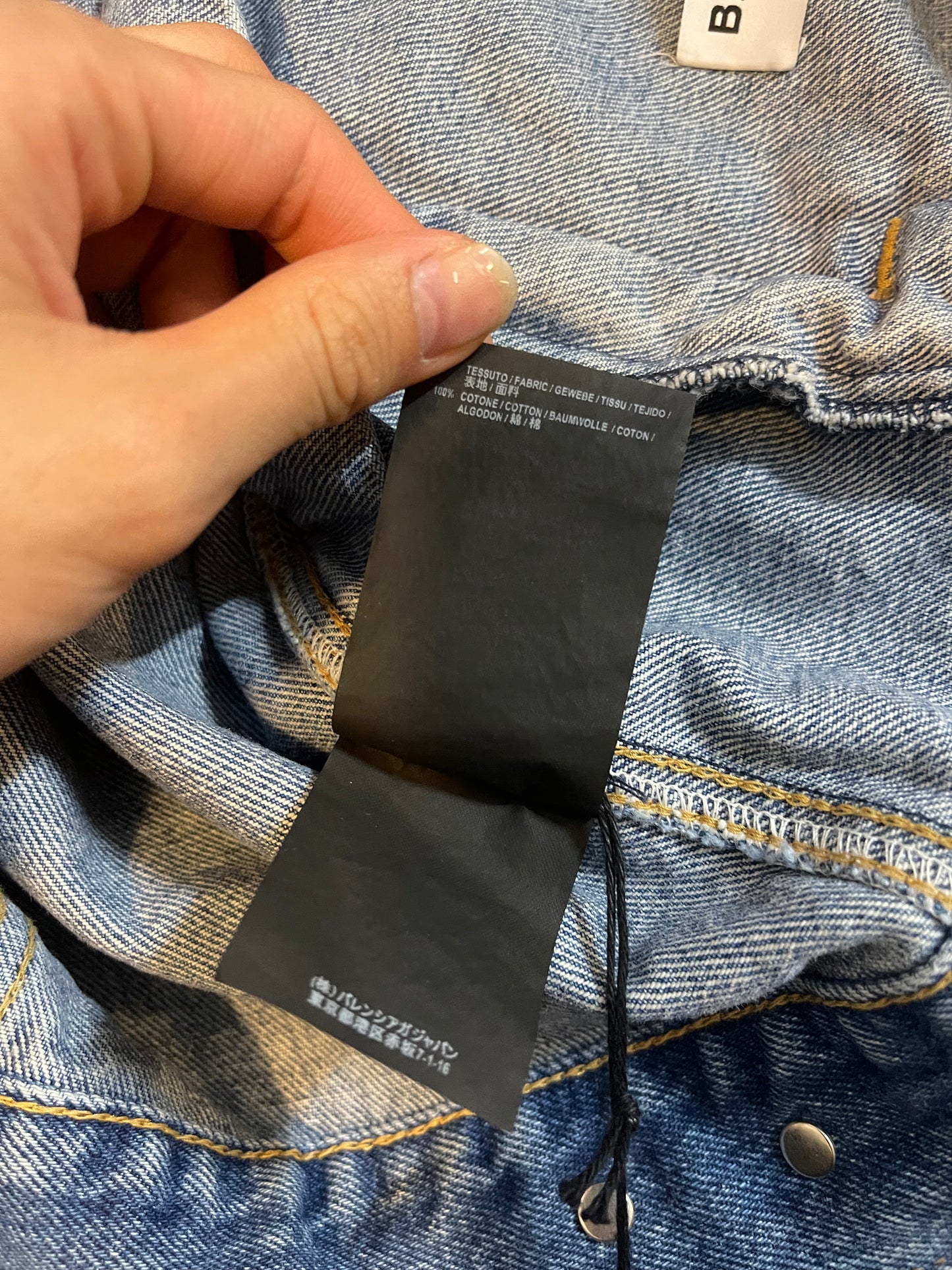 Balenciaga SS16 swing denim shirt