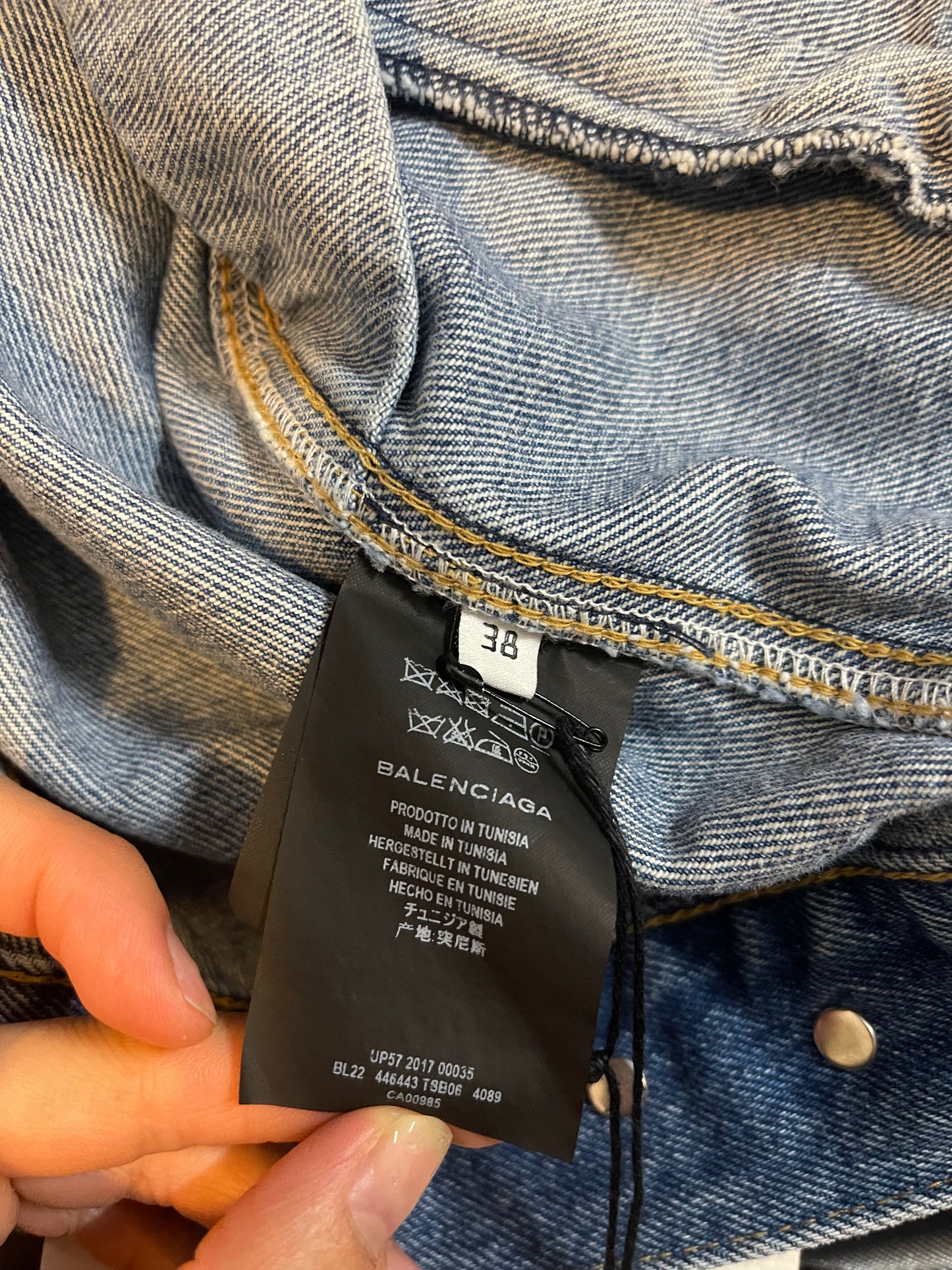Balenciaga SS16 swing denim shirt
