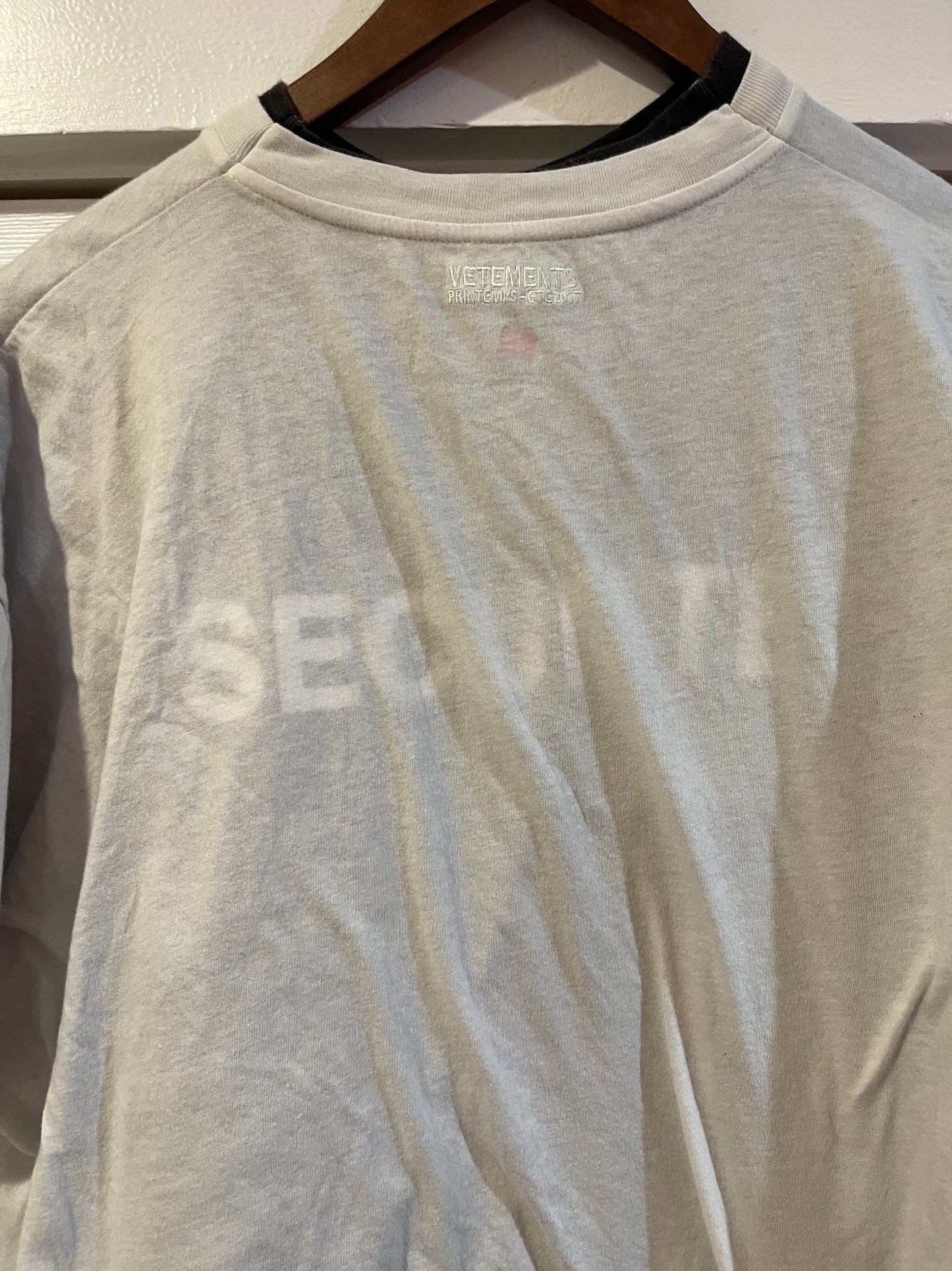 Vetements securite glued double layer shirt AW17