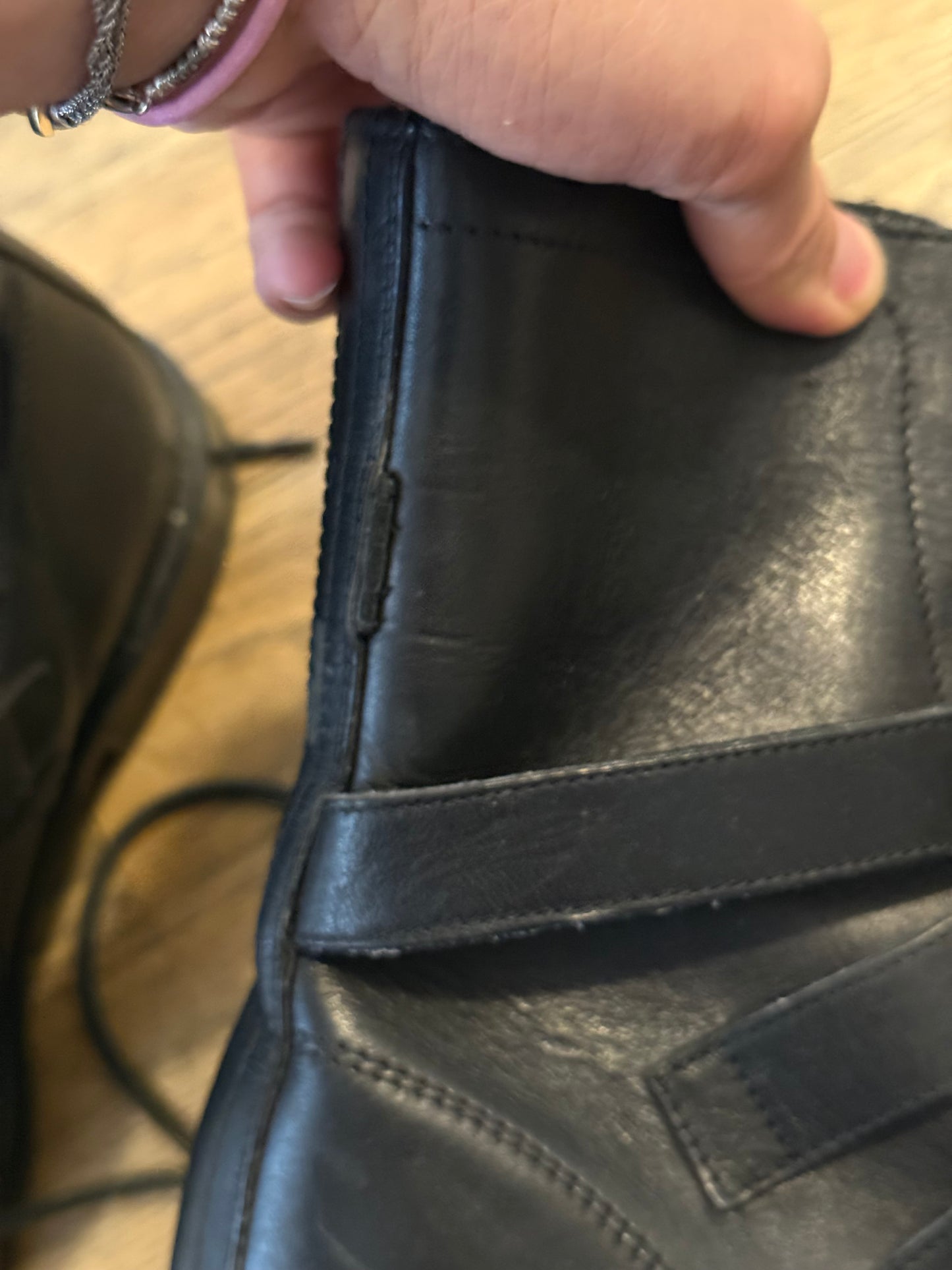 Saint Laurent buckle ranger boots