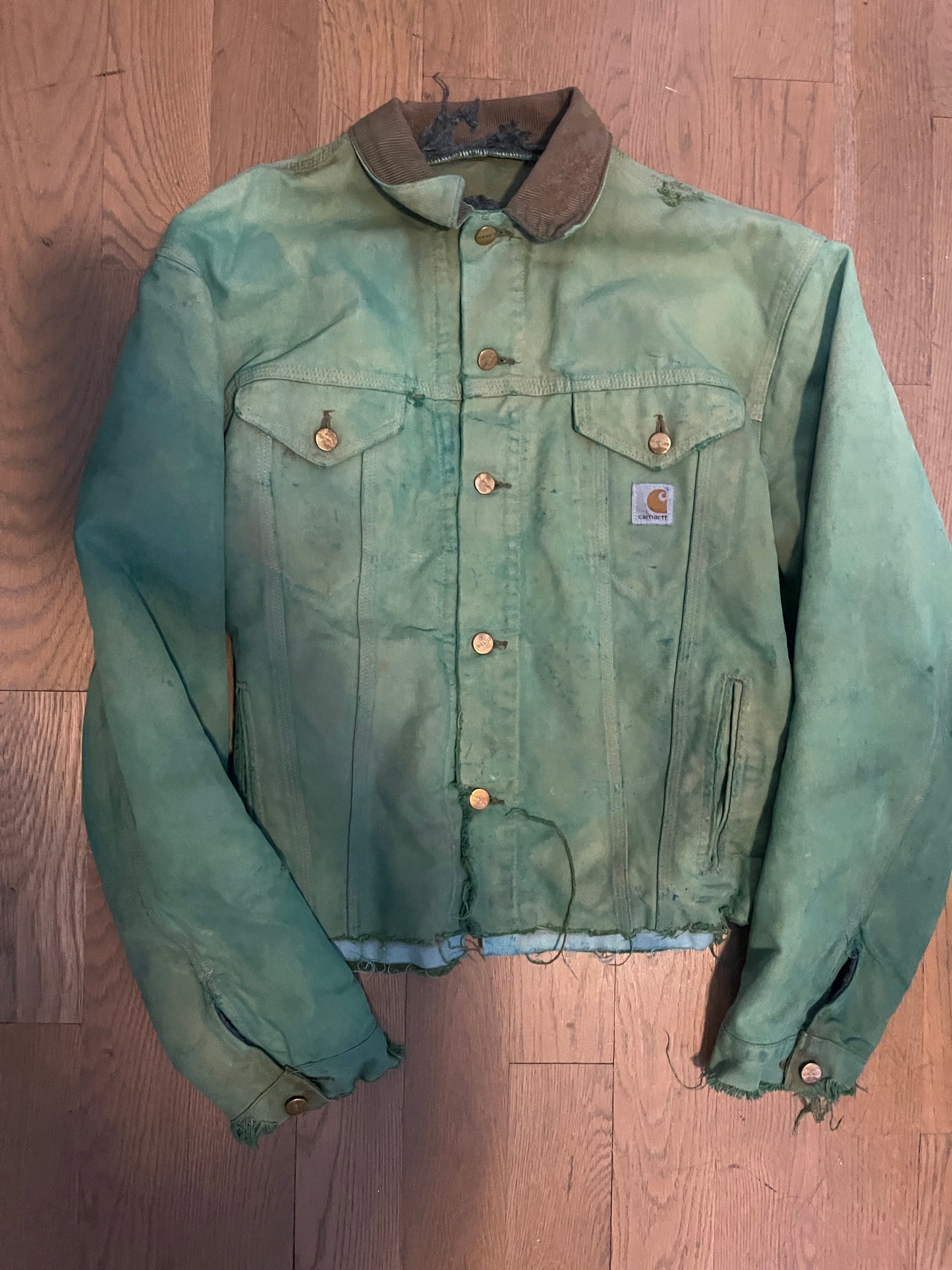 Carhartt green dyed worker jacket