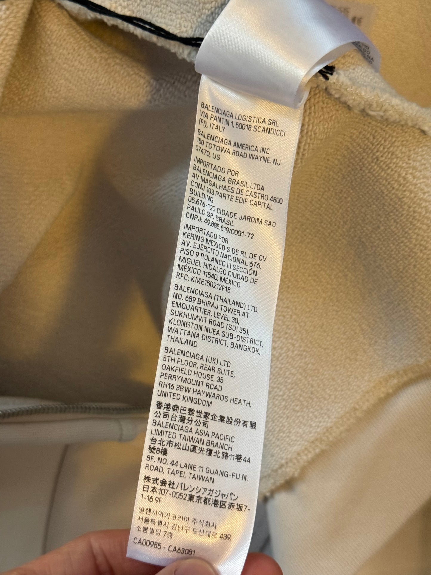 Balenciaga compacted shrunken BFRND merch hoodie sz L