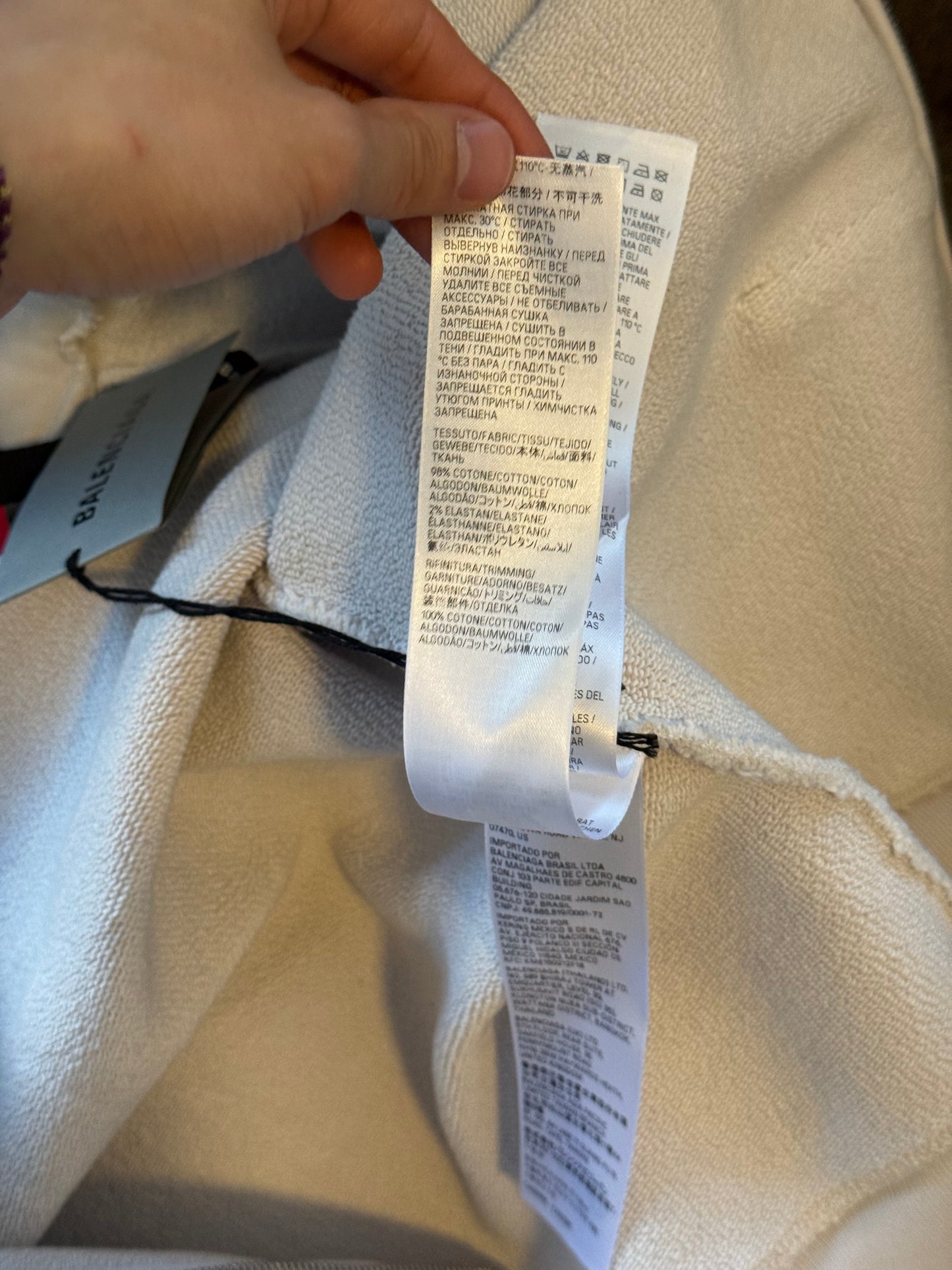 Balenciaga compacted shrunken BFRND merch hoodie sz L