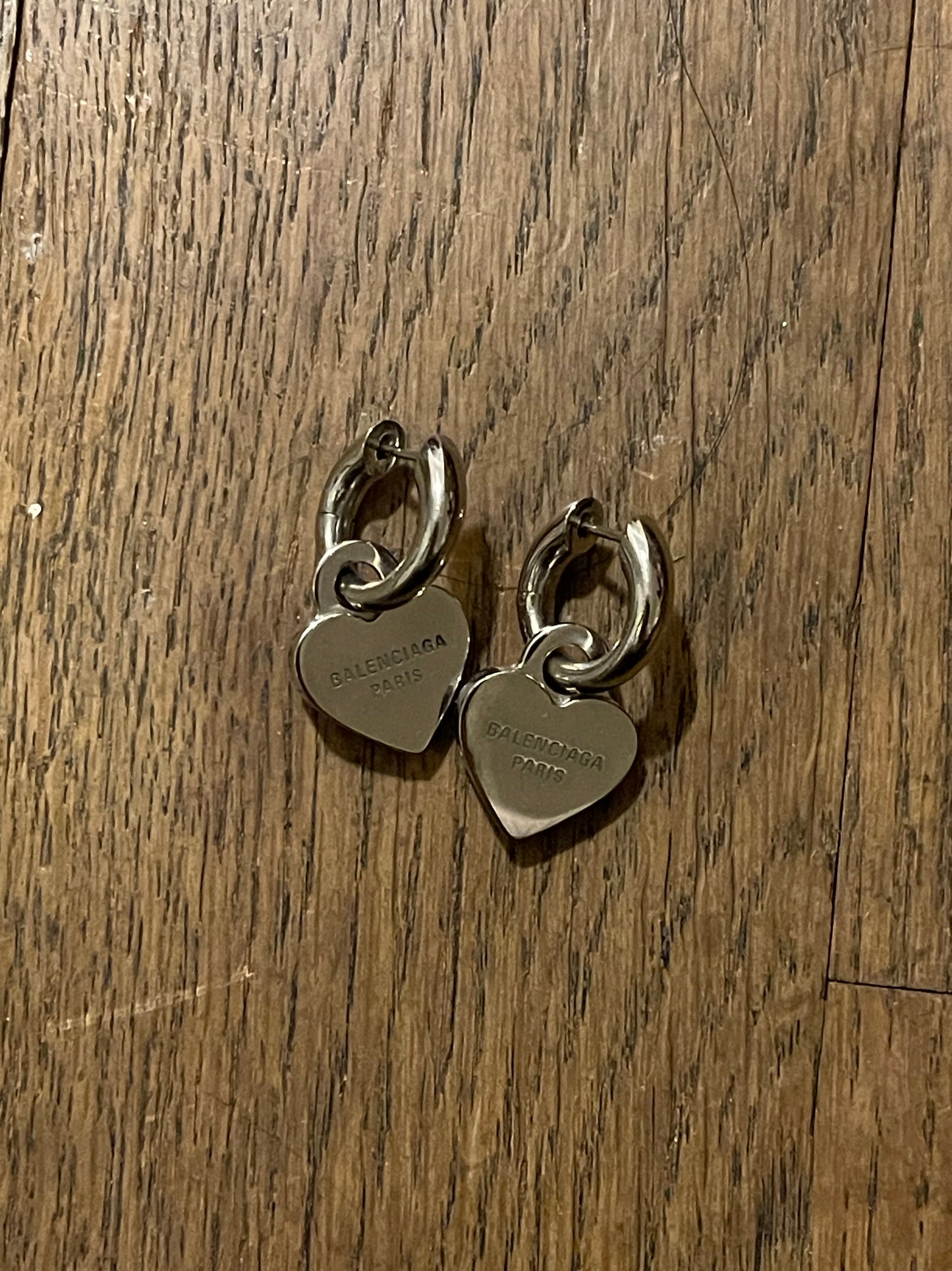 Balenciaga heart hoop earring