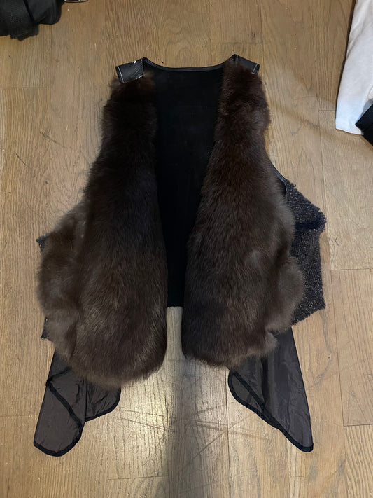 LGB rabbit fur vest