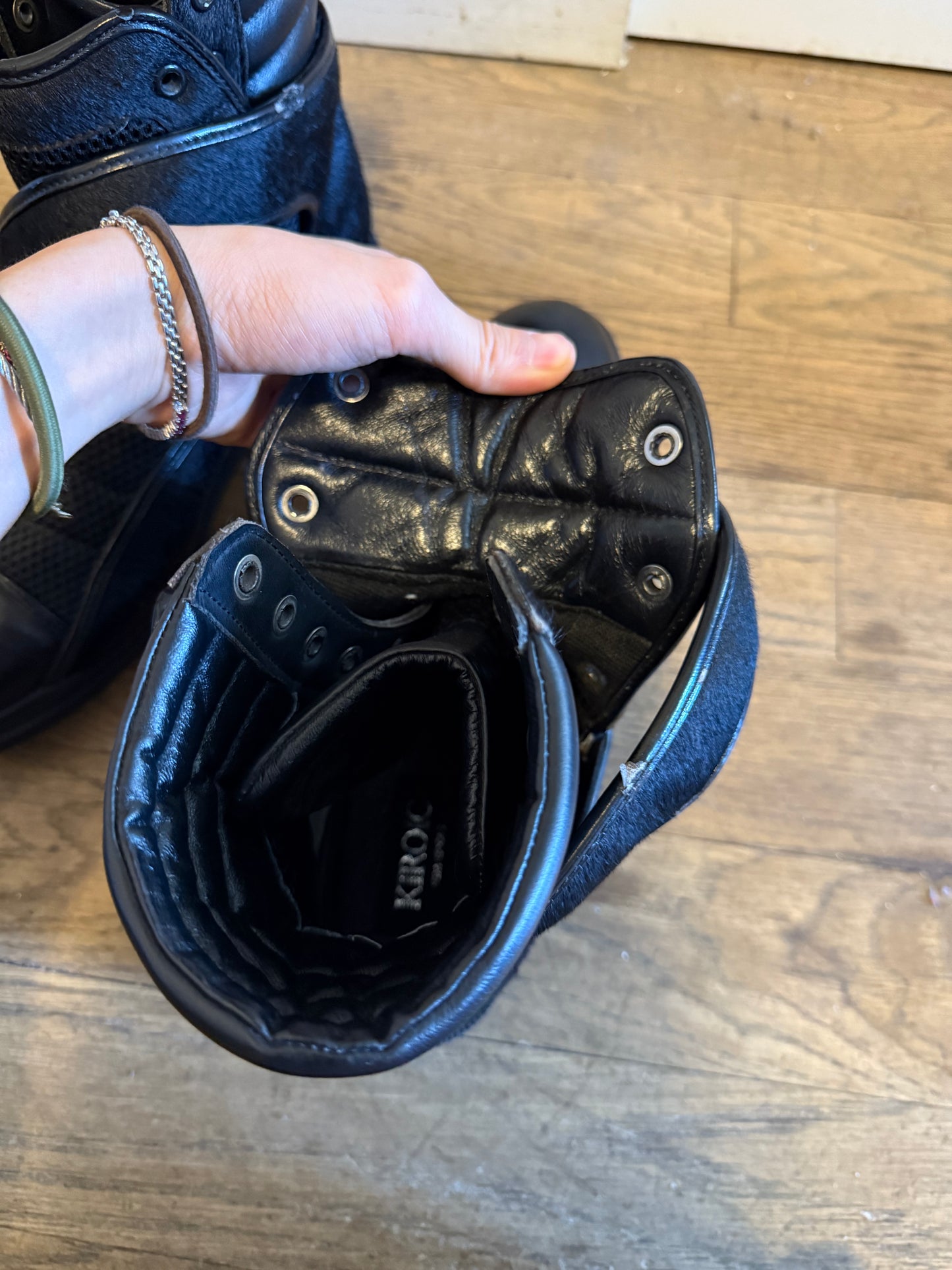 Juun J kiroic pony hair high tops