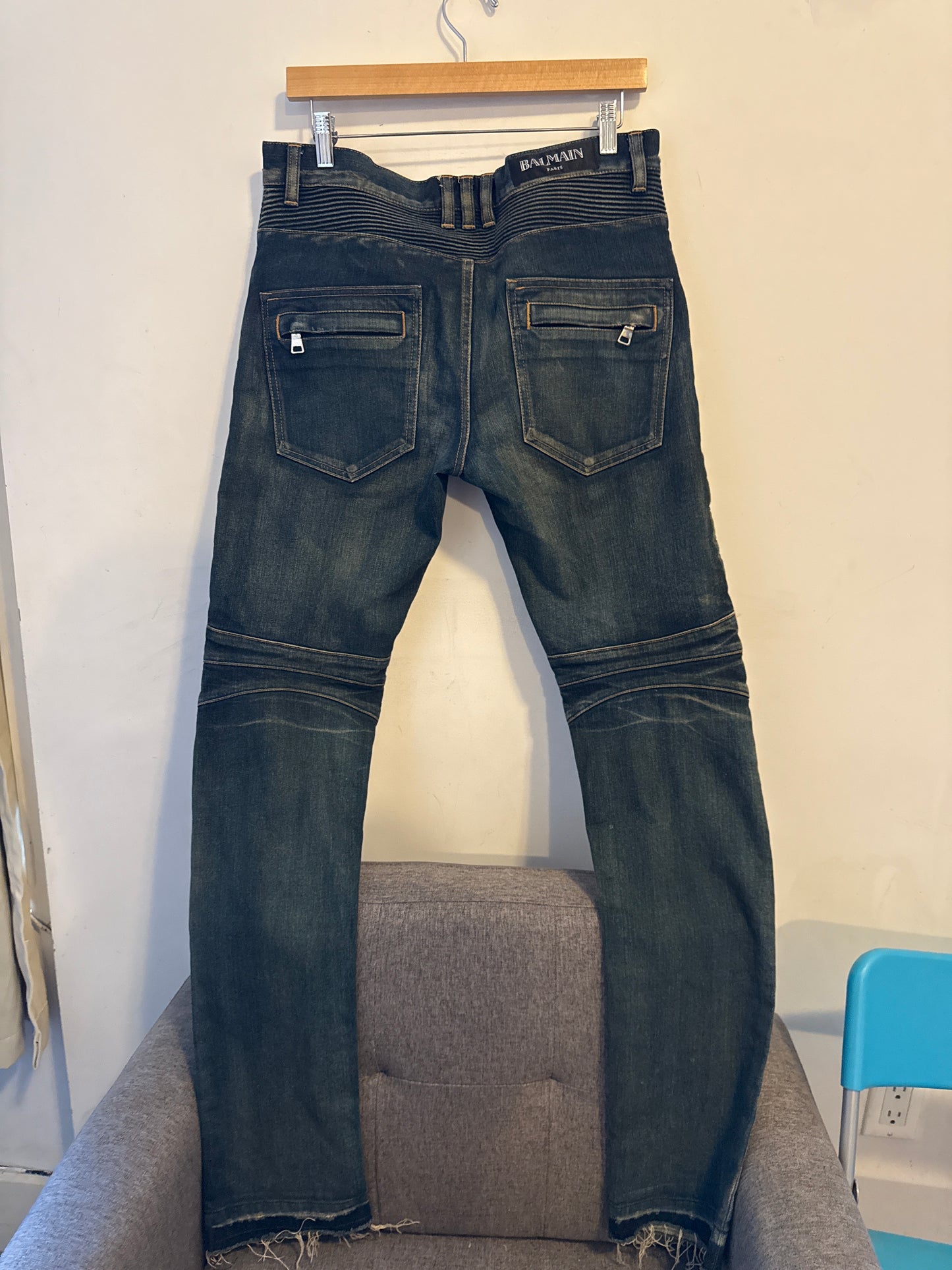 Balmain biker jeans