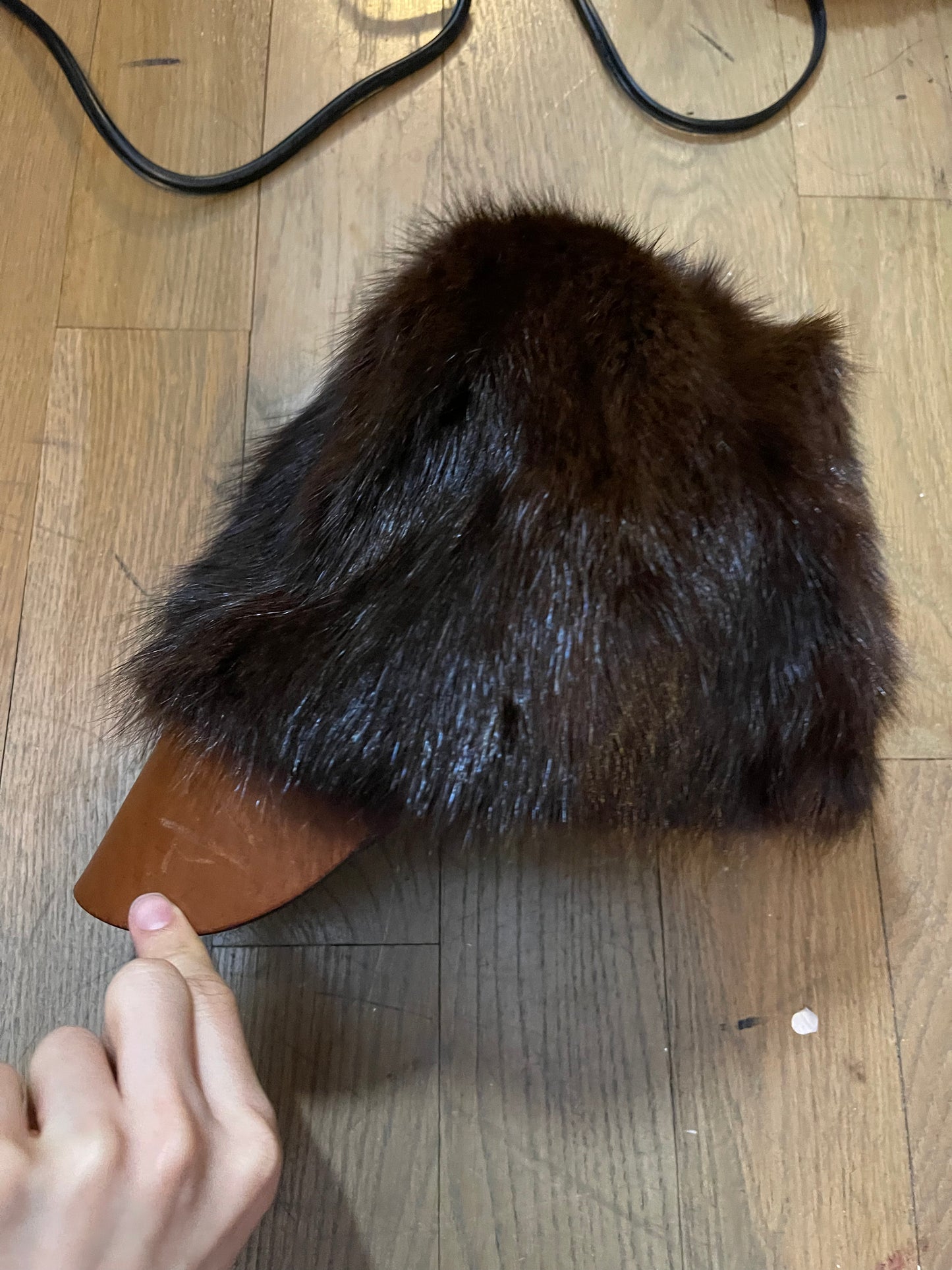 Marni fur beaver cap hat