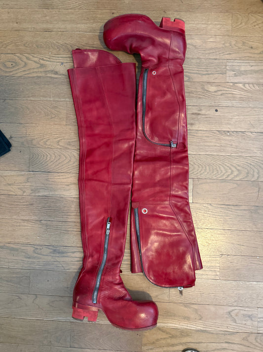 Rick Owens AW22 gethsmane ballast thigh high boots