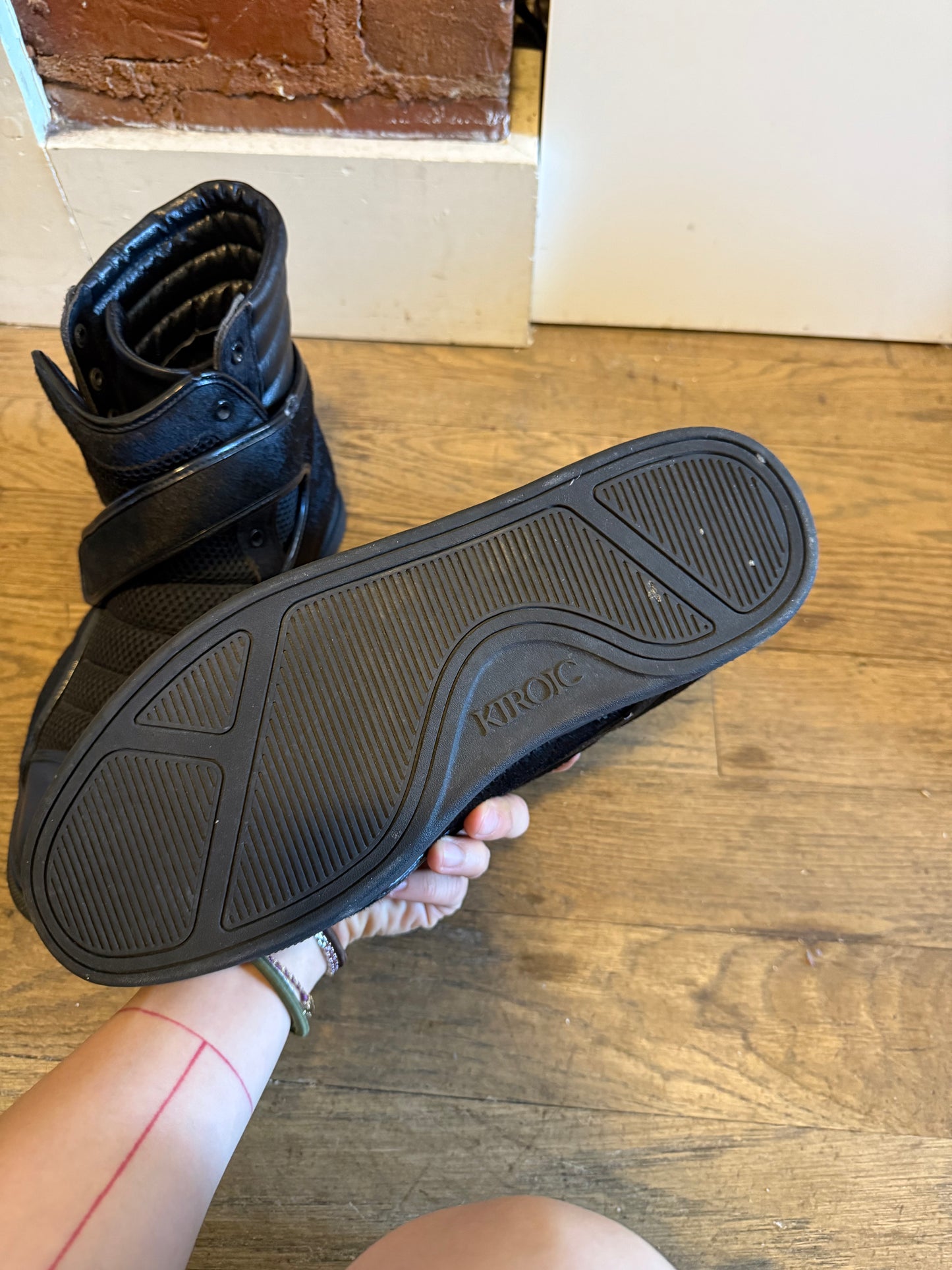 Juun J kiroic pony hair high tops