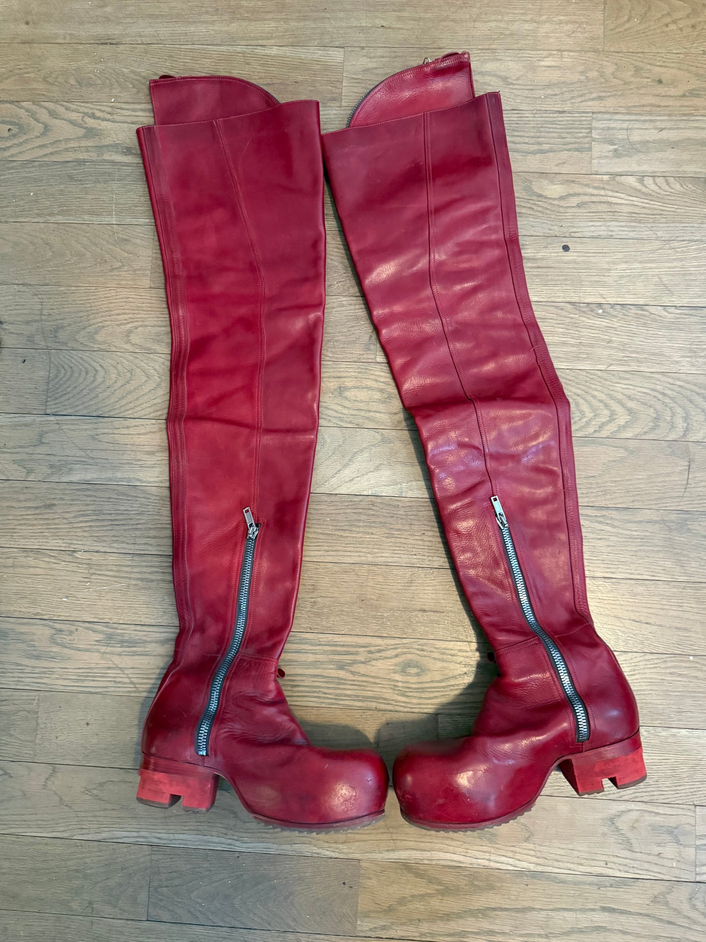 Rick Owens AW22 gethsmane ballast thigh high boots
